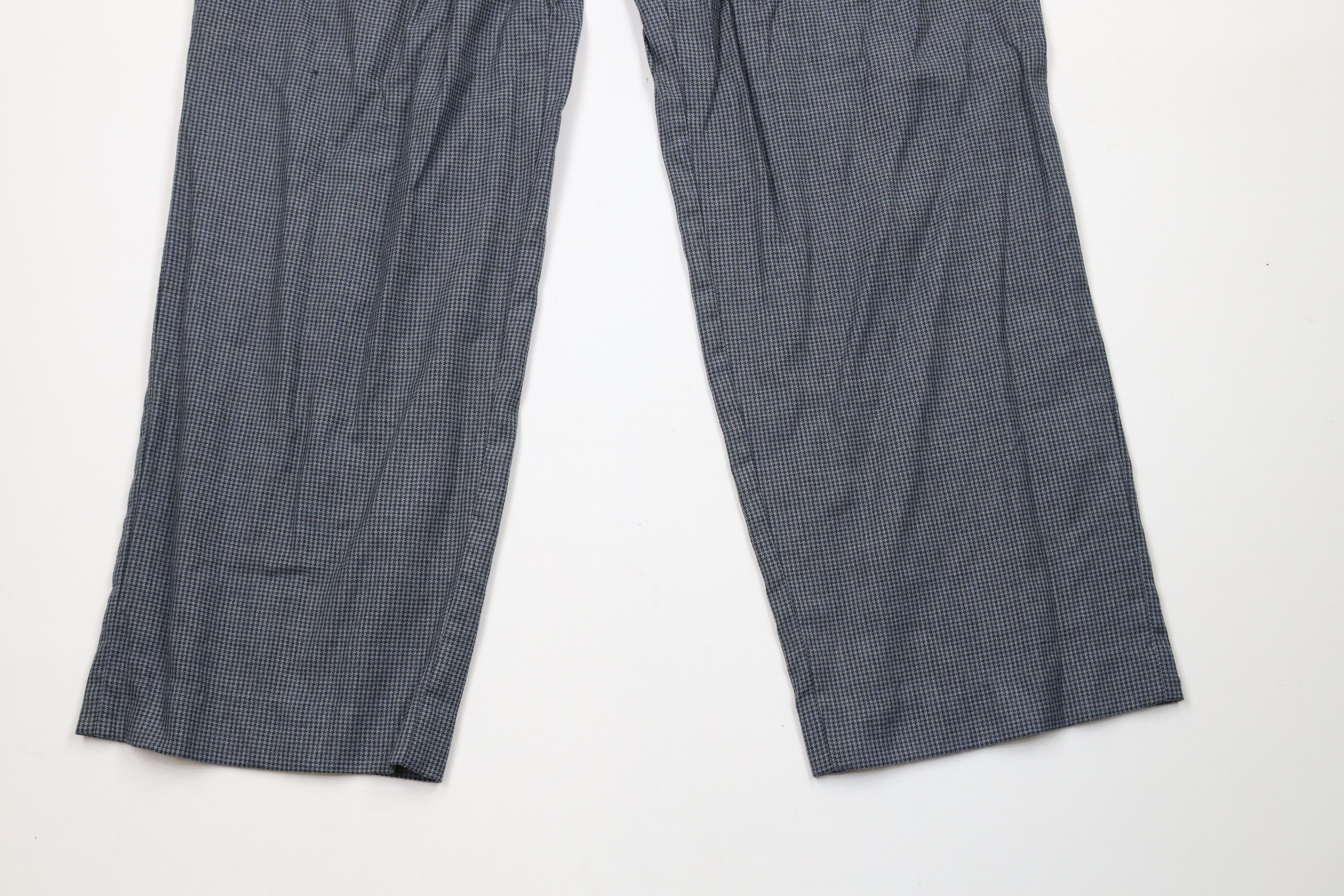 Vintage Vintage 70s Streetwear Wool Houndstooth Wide Leg Pants USA Size US 38 / EU 54 - 4 Thumbnail