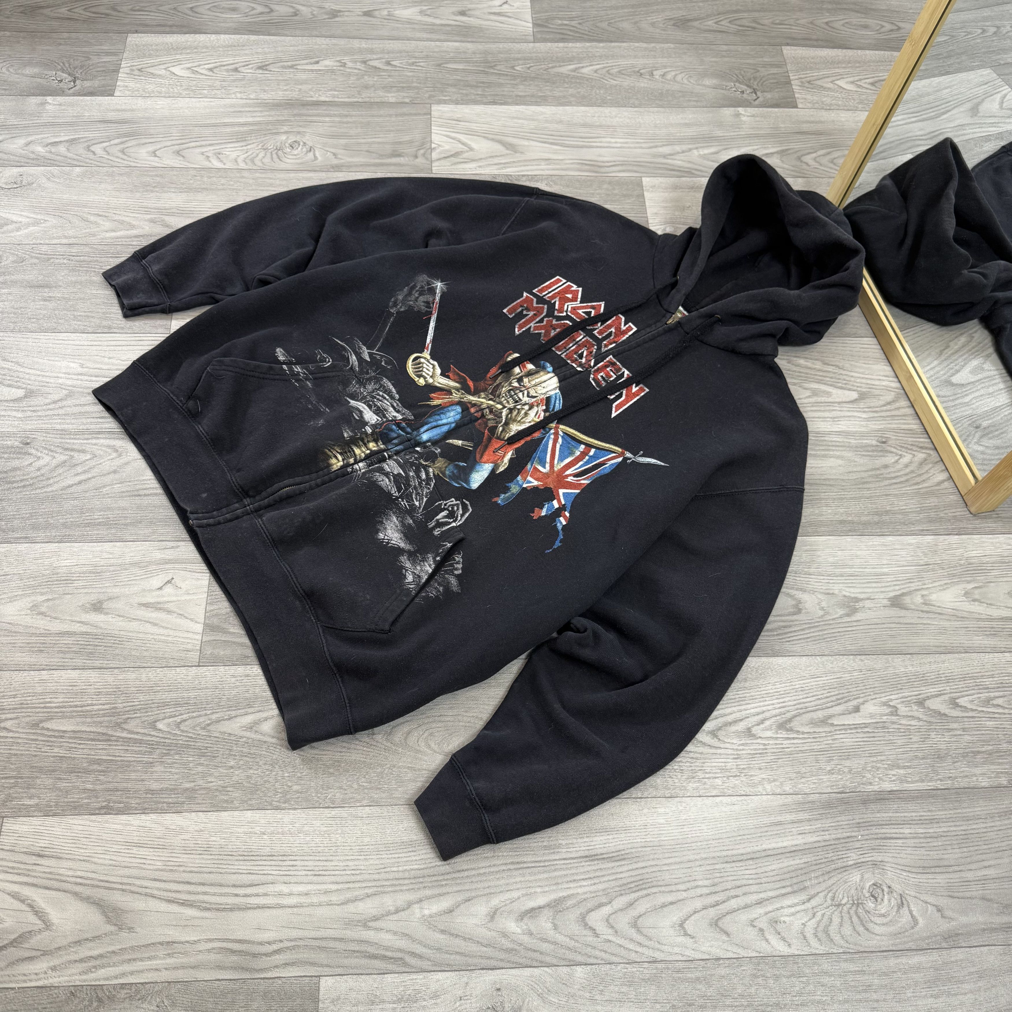 Iron Maiden Vintage Iron Maiden 90s Rock Band Zip Hoodie Hooded Sweat Size US XL / EU 56 / 4 - 5 Thumbnail