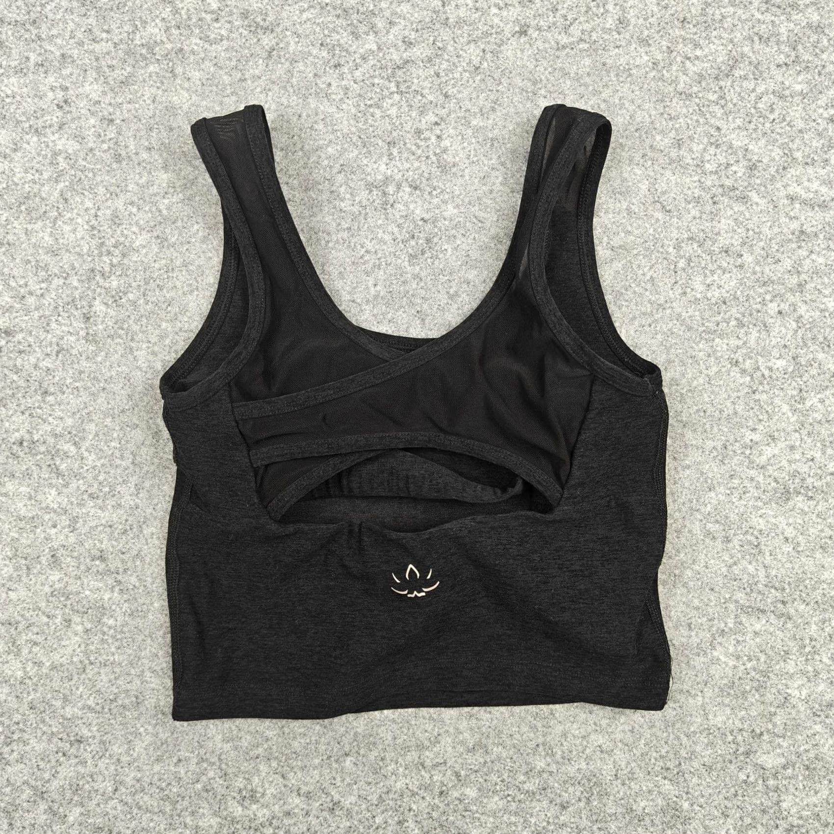 Beyond Yoga Beyond Yoga Sports Bra Womens XS Gray Longline Wide Strap Cutout Back Top Size XS / US 0-2 / IT 36-38 - 2 Thumbnail