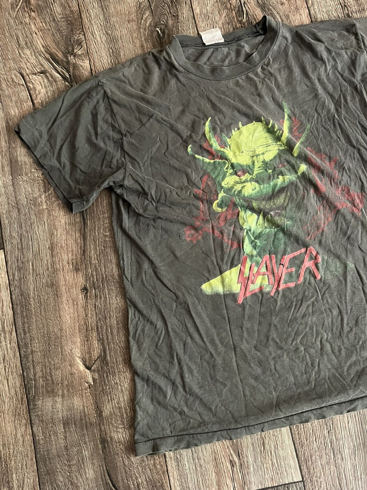 Band Tees Vintage 1990 Slayer T-shirt Single Stitch Brockum Punk Rock Size US M / EU 48-50 / 2 - 3 Thumbnail