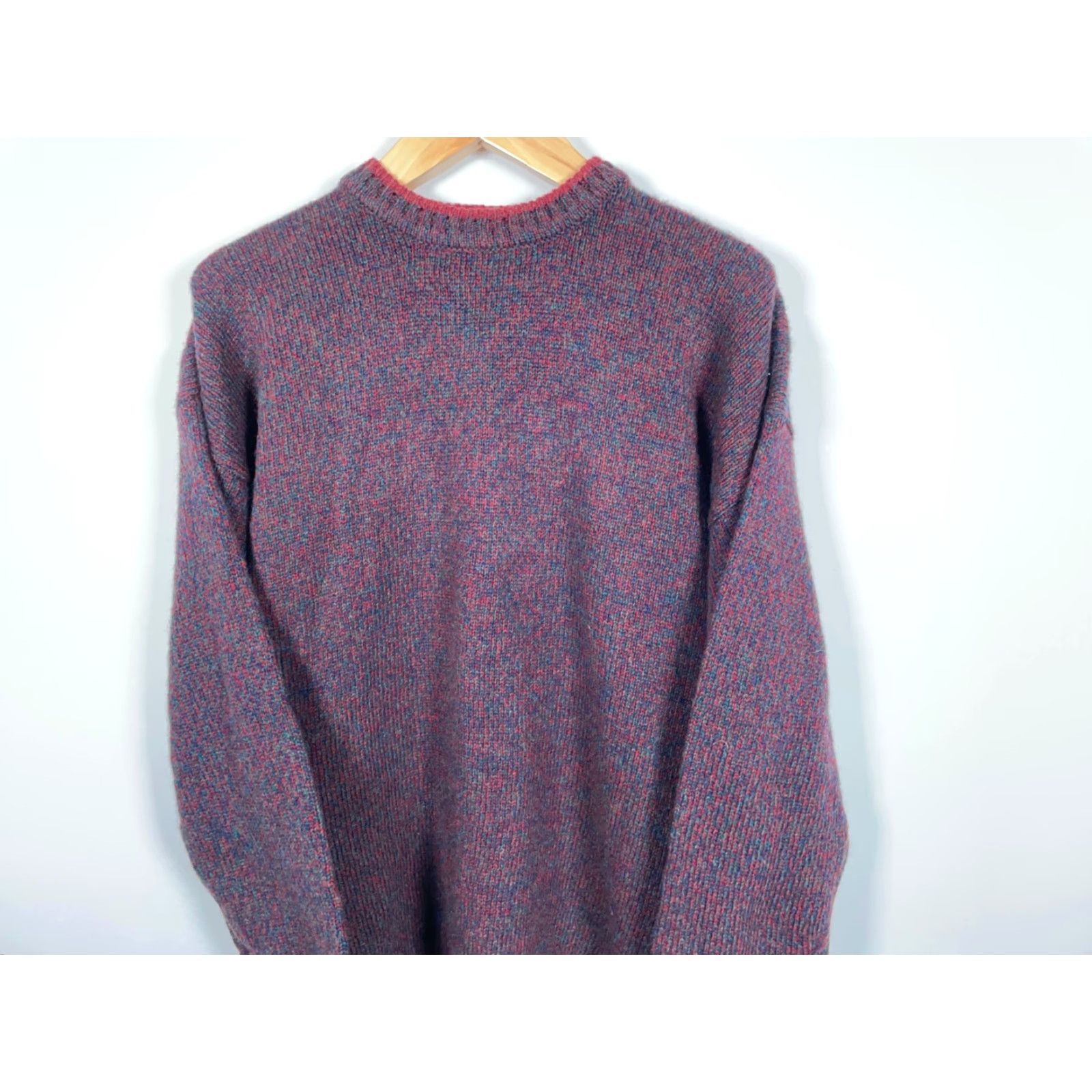 Vintage Woolrich Wool Blend Sweater Men's XL Dark Red Claret Chunky Knit Hand Framed Size US XL / EU 56 / 4 - 4 Thumbnail