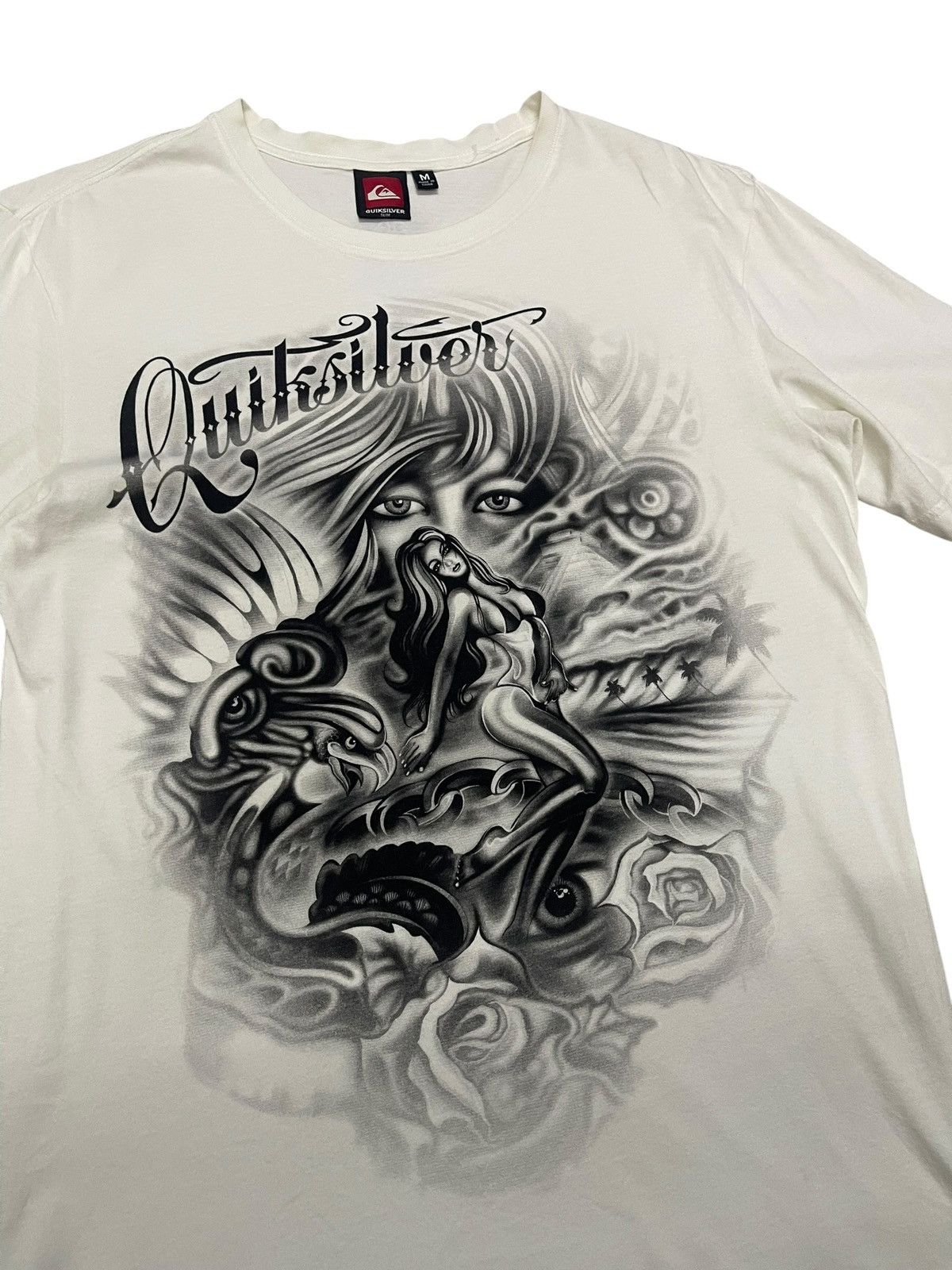 Quiksilver Vintage Y2K Quiksilver Tattoo Art Sexy 18SX Graphic Tee Size US M / EU 48-50 / 2 - 2 Thumbnail