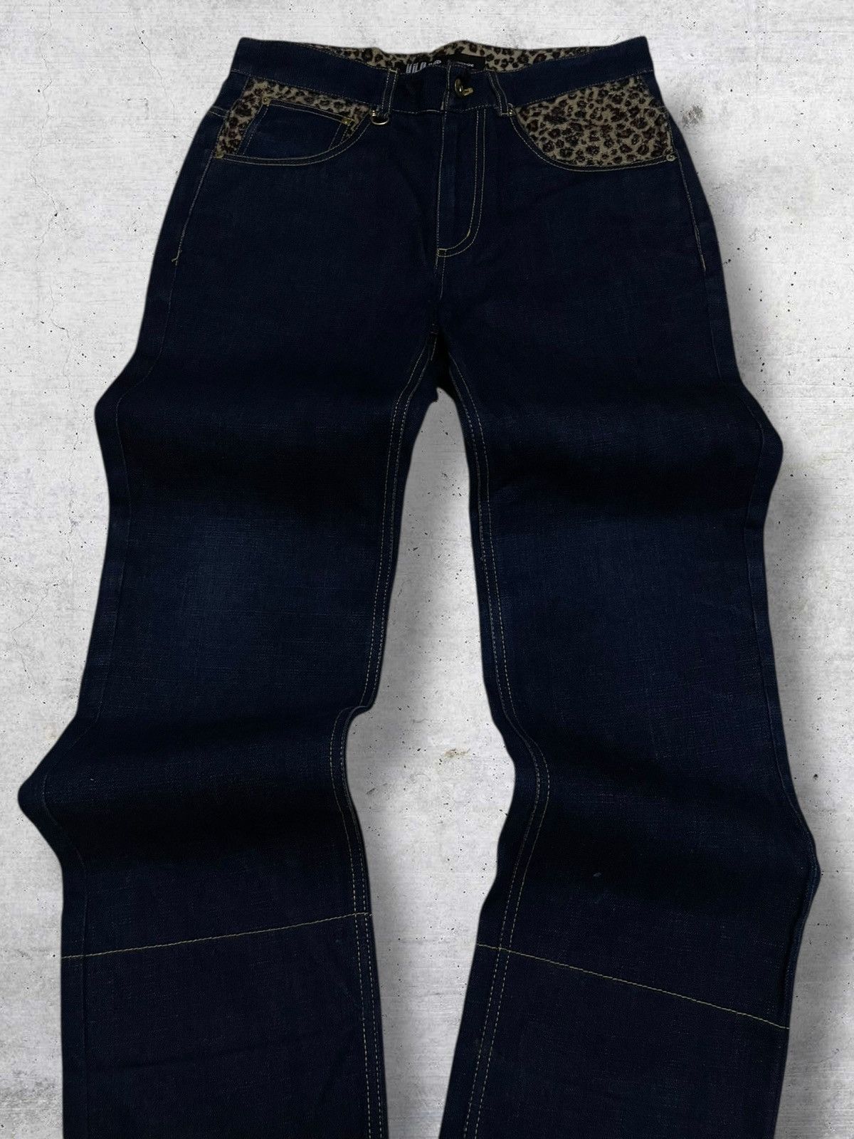 Hysteric Glamour VINTAGE ILLS GARMENTS 90S JAPAN DESIGNER LEOPARD BLEND DENIM Size US 32 / EU 48 - 4 Thumbnail