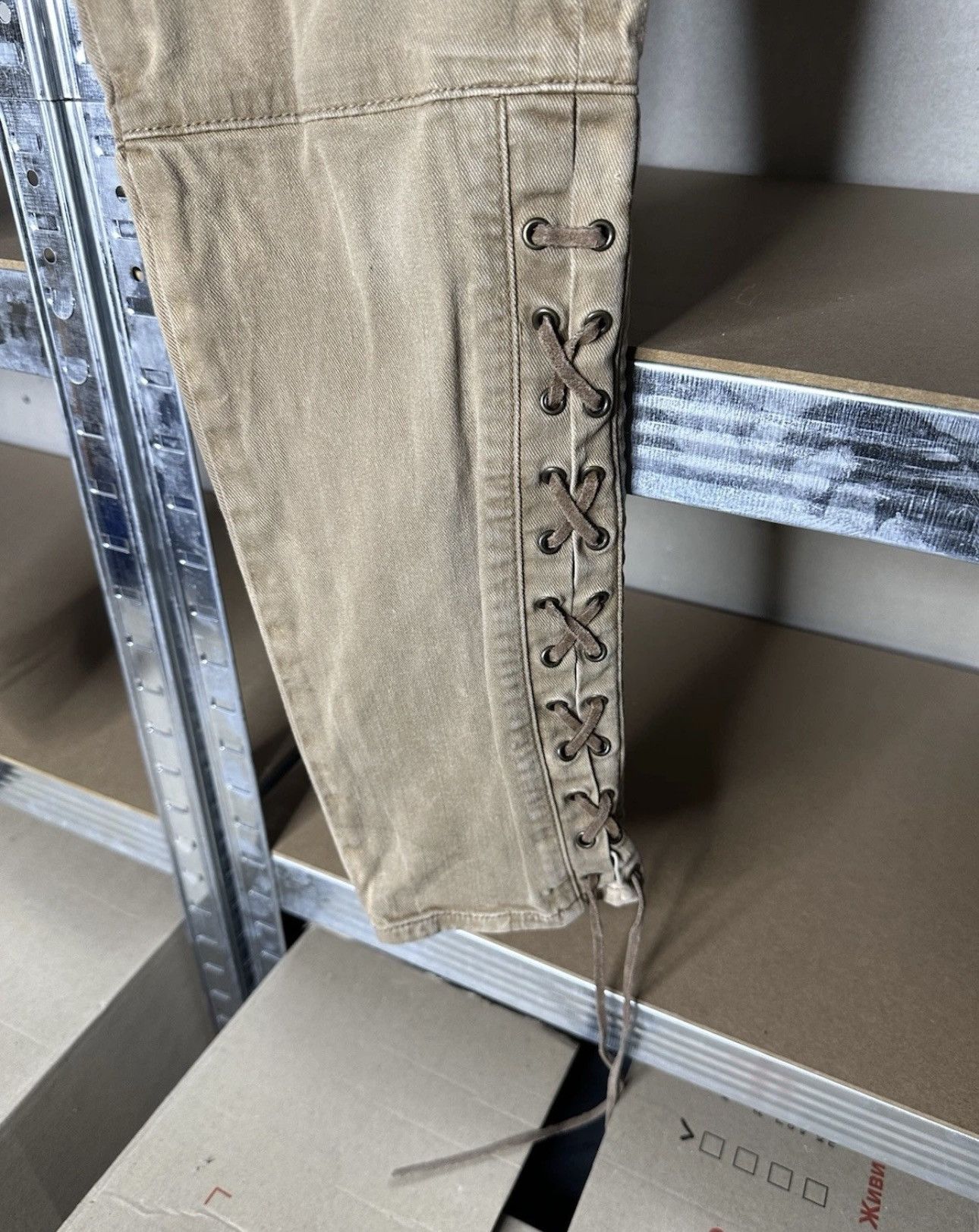 Polo Ralph Lauren Polo Ralph Lauren Western Country Lace Up Skinny Pants Tan Size 28" / US 6 / IT 42 - 3 Thumbnail