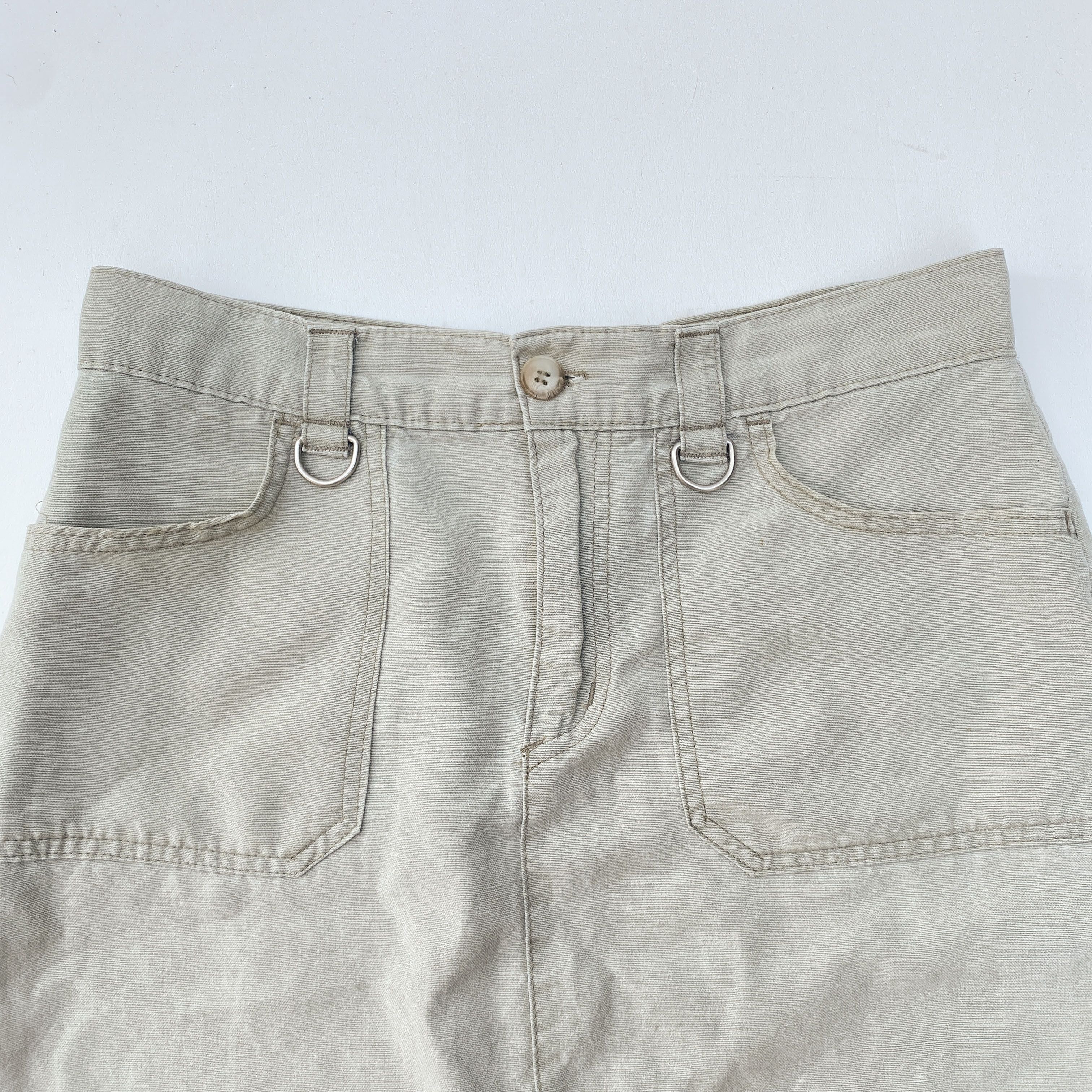 Vintage Khaki Green Utility Skirt - ANGELS Size 28" / US 6 / IT 42 - 5 Thumbnail