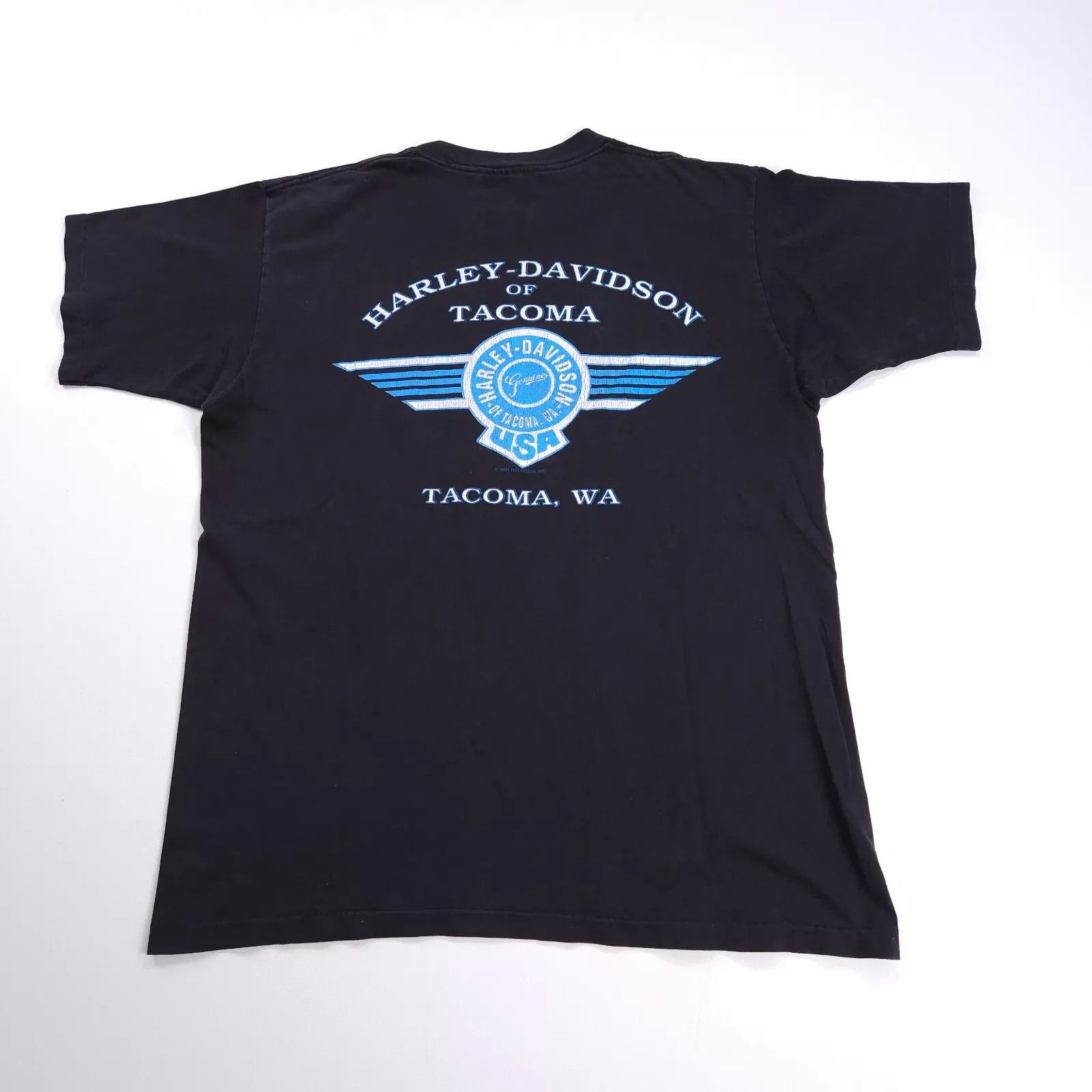 Harley Davidson Vintage 90s Harley Davidson Lightning Emblem Horse WA L Size US L / EU 52-54 / 3 - 3 Thumbnail