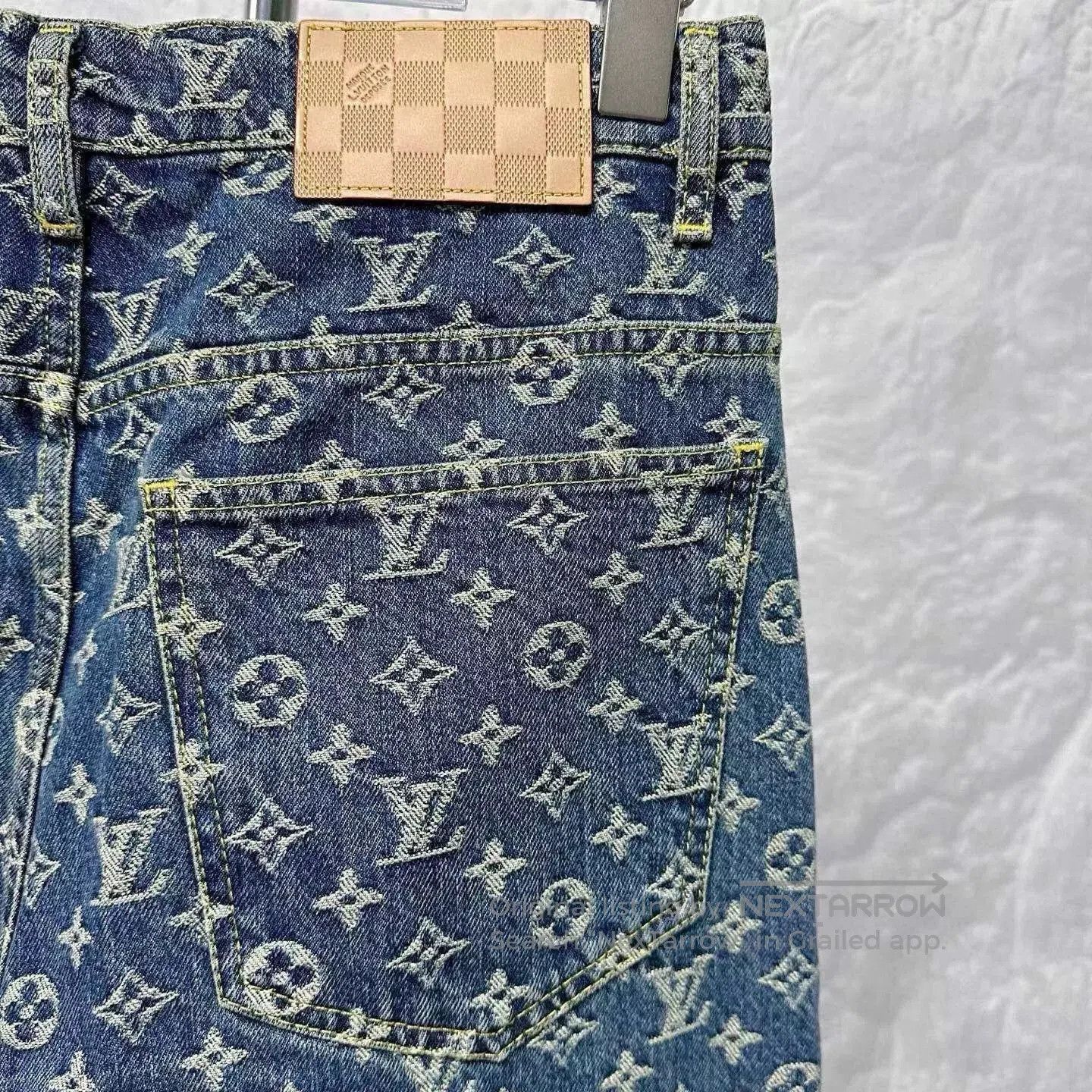 Louis Vuitton louis vuitton denim pants with logo print. Size US 34 / EU 50 - 2 Thumbnail