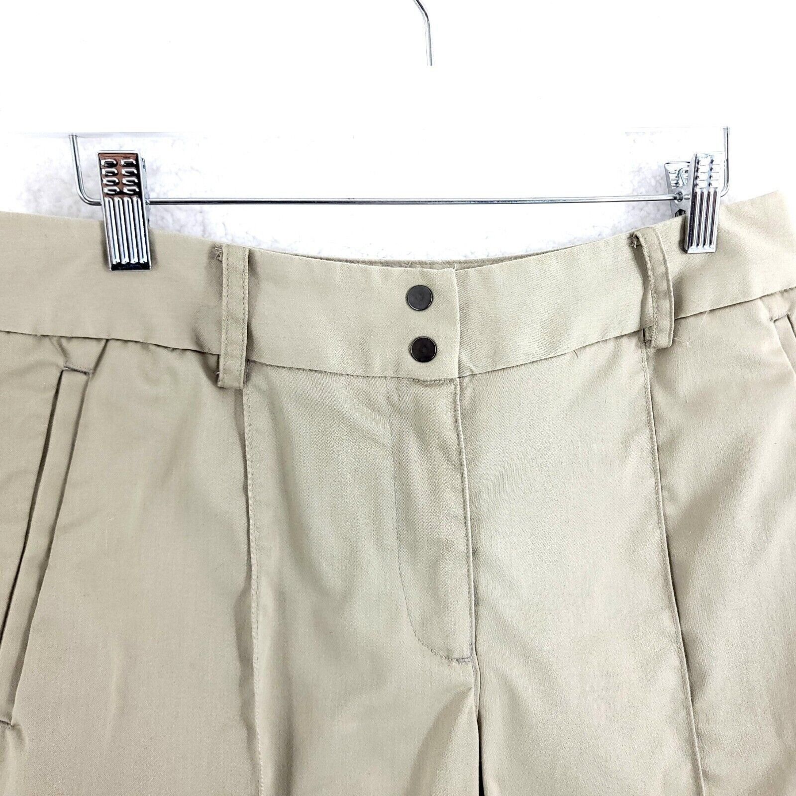 Liz Claiborne Lizwear Liz Claiborne Pleated Chino Tan Mid Rise Shorts Size Size US 31 - 2 Thumbnail