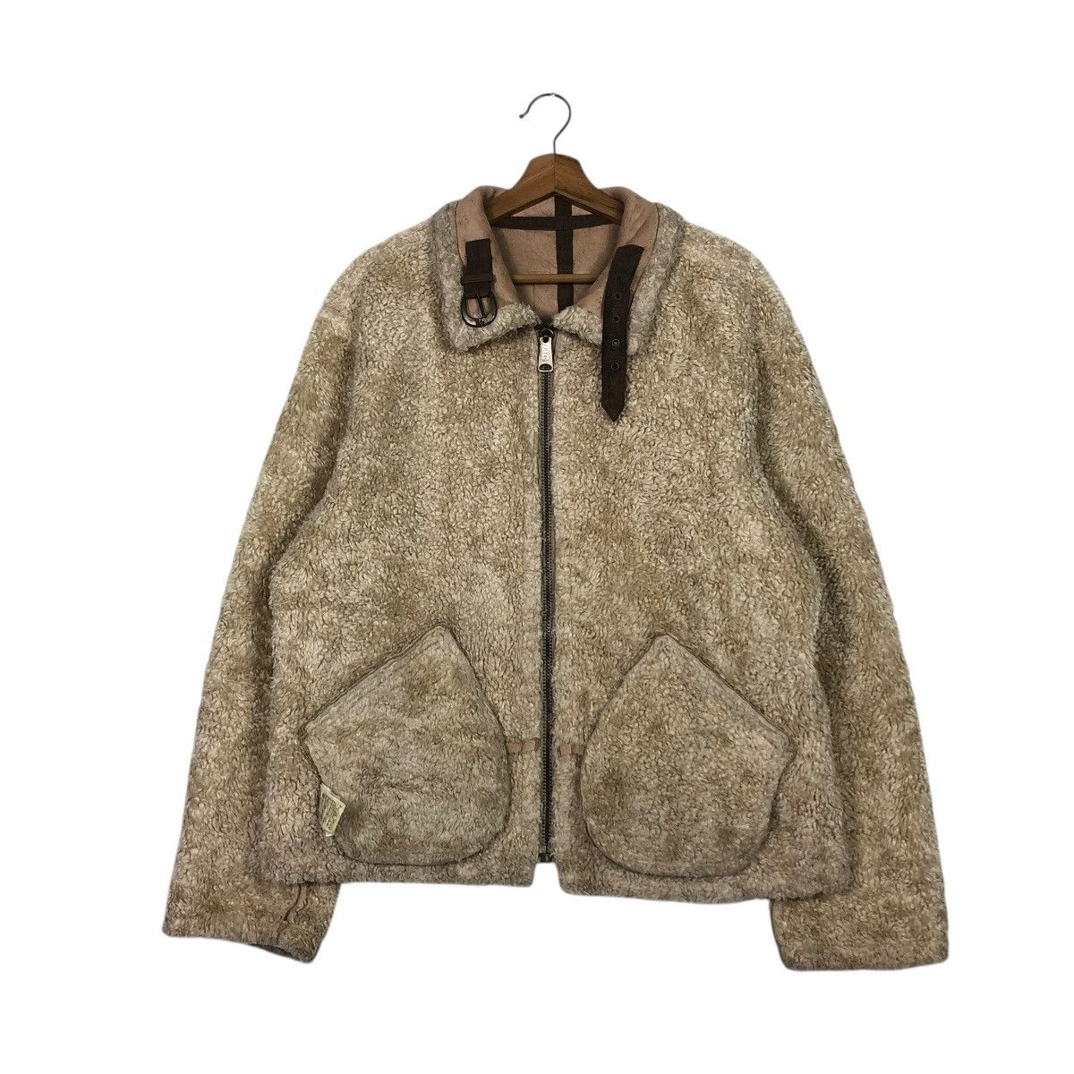 Alpha Industries 🔥VINTAGE SHEARLING SHERPA BIKER JACKET ALPHA INDUSTRIES Size US L / EU 52-54 / 3 - 17 Thumbnail