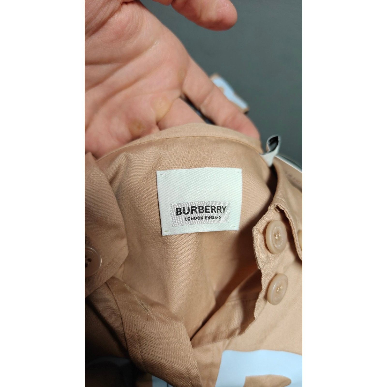 Burberry Burberry Brown Cotton Shirt Dress - UK 8 / S Size S / US 4 / IT 40 - 5 Thumbnail
