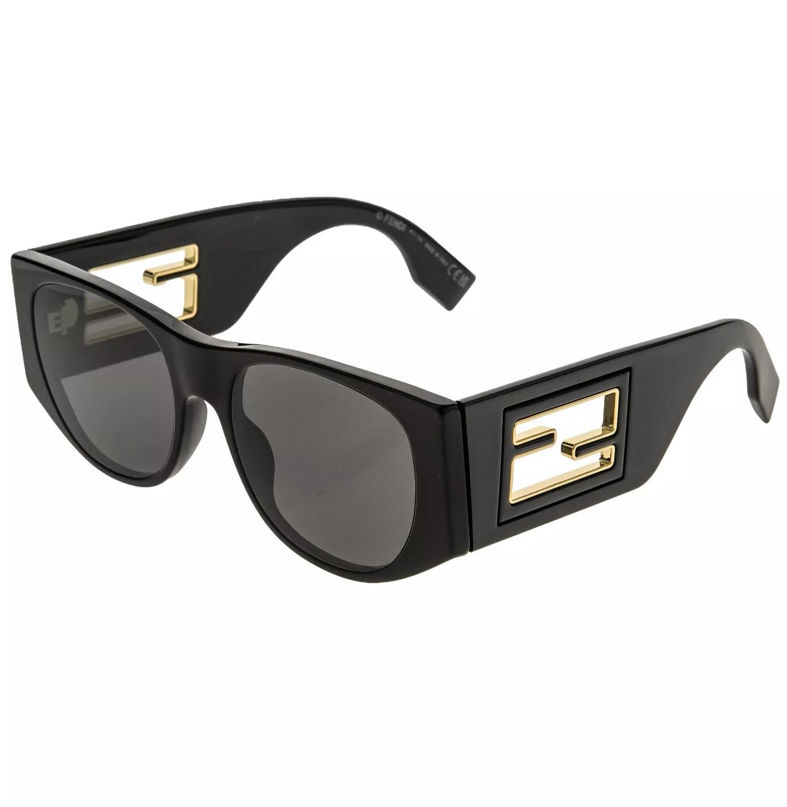 Fendi FENDI BAGUETTE Logo 40109 Black Fashion Square FE40109I Size ONE SIZE - 9 Thumbnail