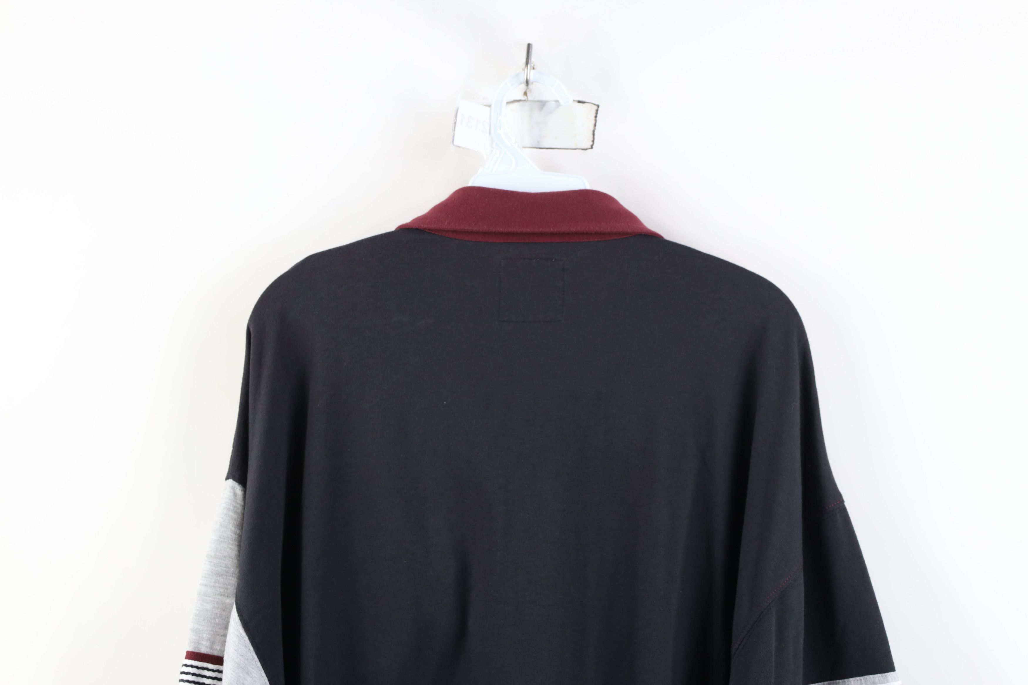 Vintage Vintage 90s Streetwear Striped Pullover Long Sleeve Polo Size US XL / EU 56 / 4 - 12 Thumbnail