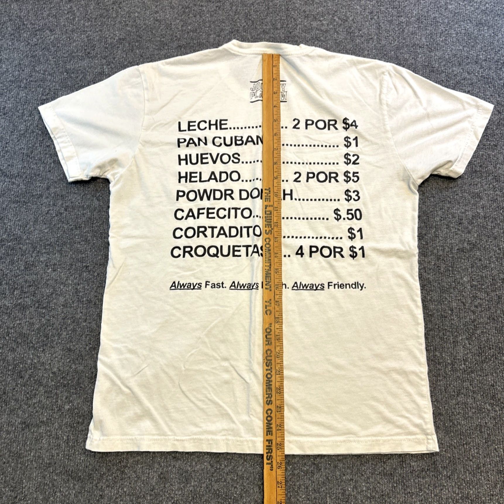 Vintage VINTAGE Johnny Plantain La Vaquita Miami T Shirt 305 Cafecito Donah Menu White M/L Unisex Adults Short Sleeve Crew Neck Cotton Logo 90s Size US M / EU 48-50 / 2 - 8 Thumbnail