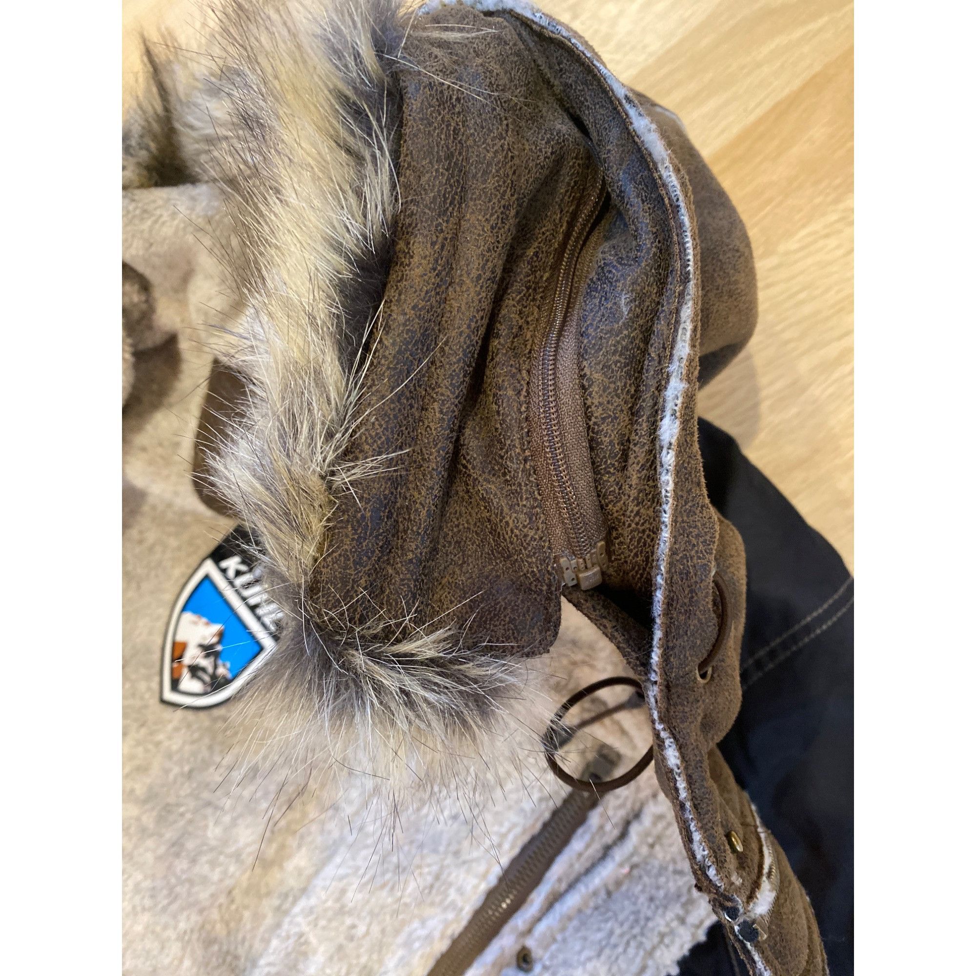 Kuhl NWT Kuhl Arktik Waxed Jacket L Faux Fur Sherling Fleece Hood Size L / US 10 / IT 46 - 8 Thumbnail