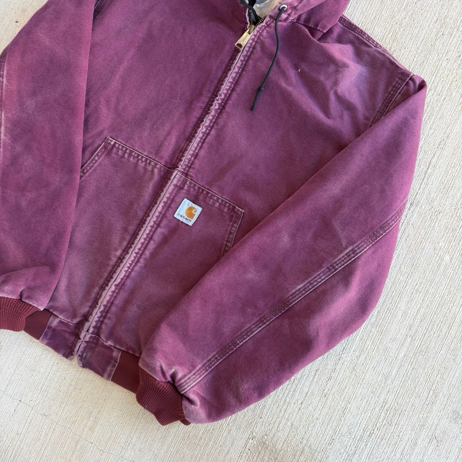 Carhartt × Vintage Carhartt YOUTH JQ646 Red hooded work wear jacket Size US XL / EU 56 / 4 - 4 Thumbnail