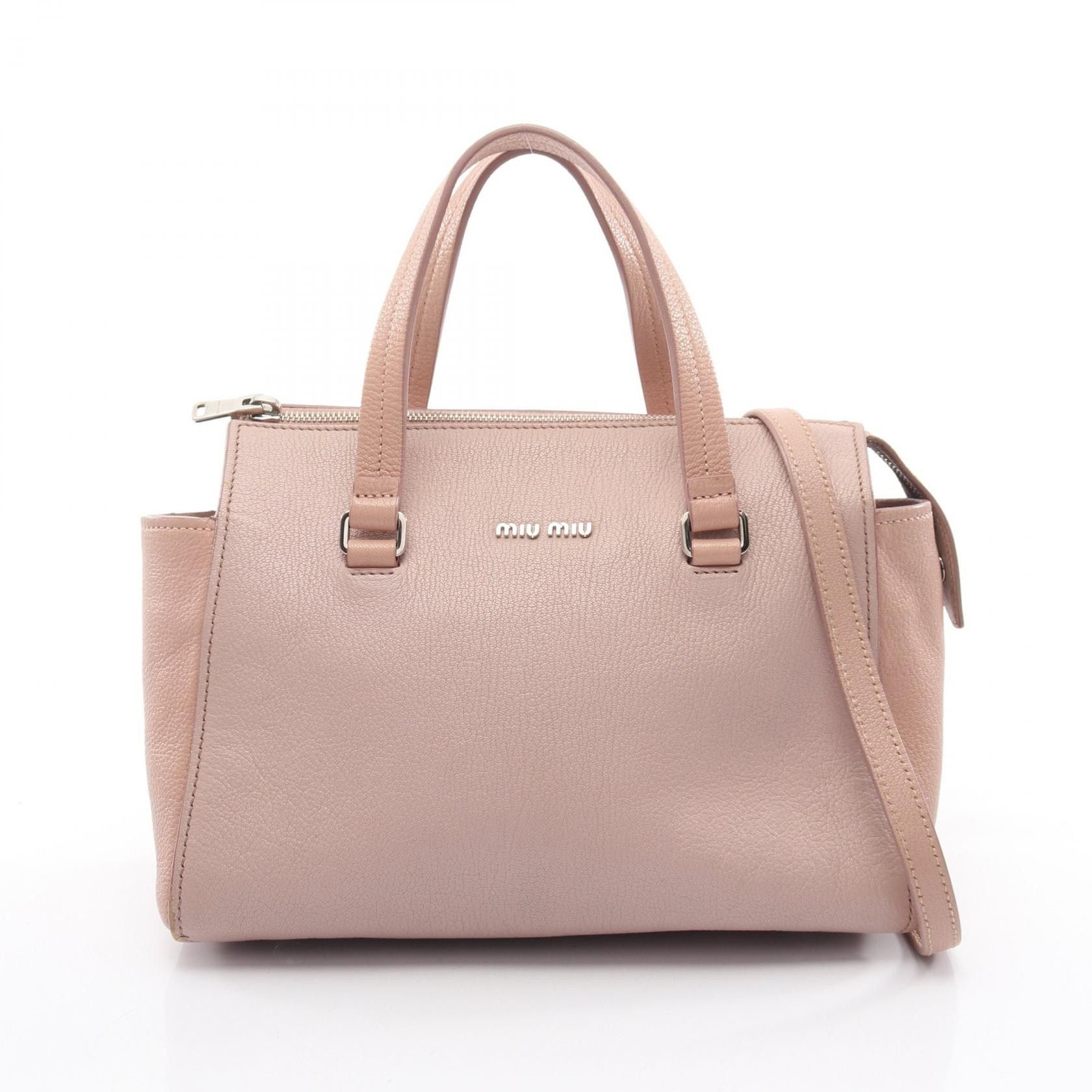 Miu Miu Miu Miu Miu Miu Madras Leather Handbag Leather Handbag DUTY FREE for USA Size ONE SIZE - 1 Thumbnail