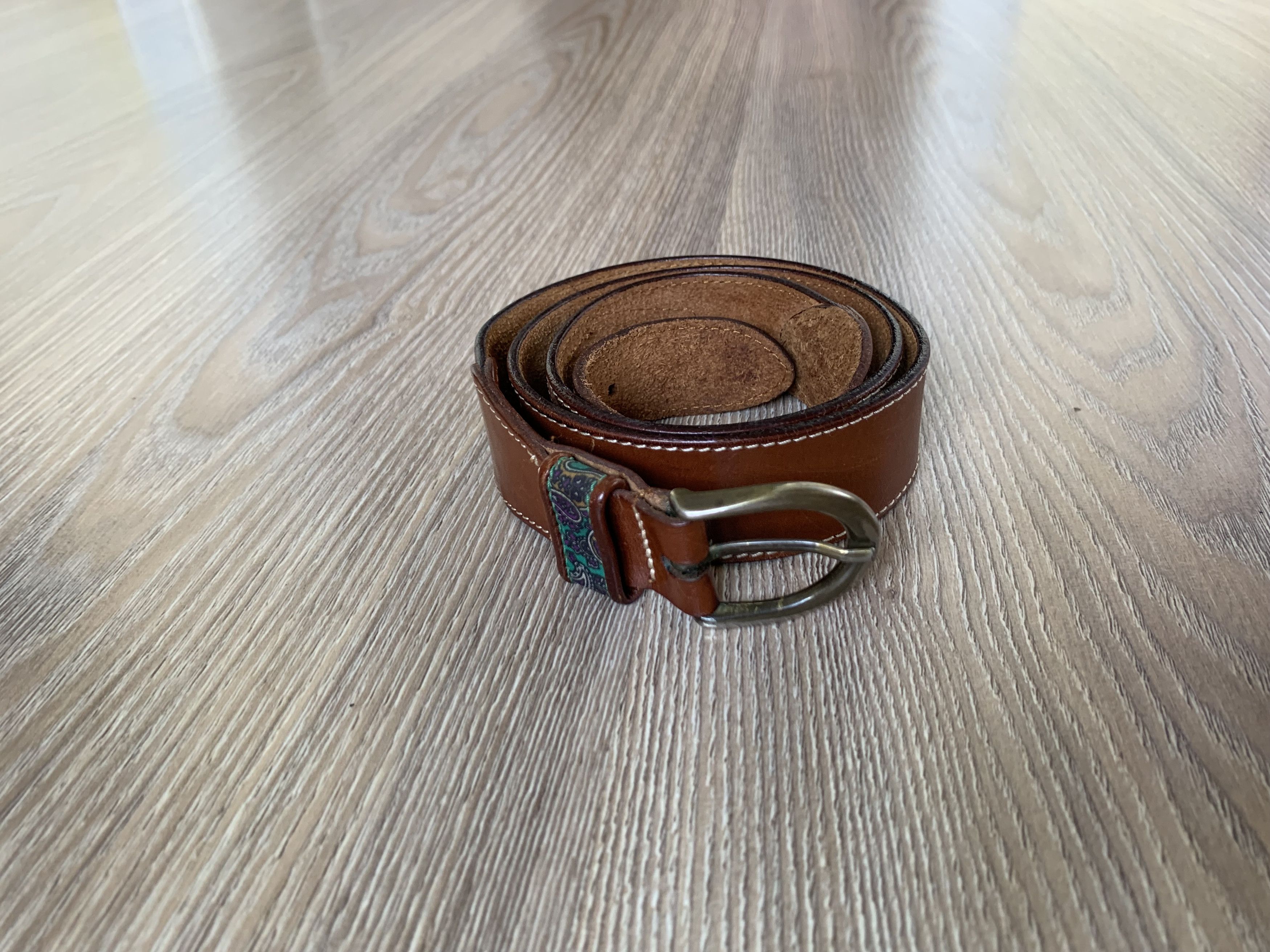 Handmade × Vintage Womens Brown Handmade Leather Belt Size ONE SIZE - 2 Thumbnail