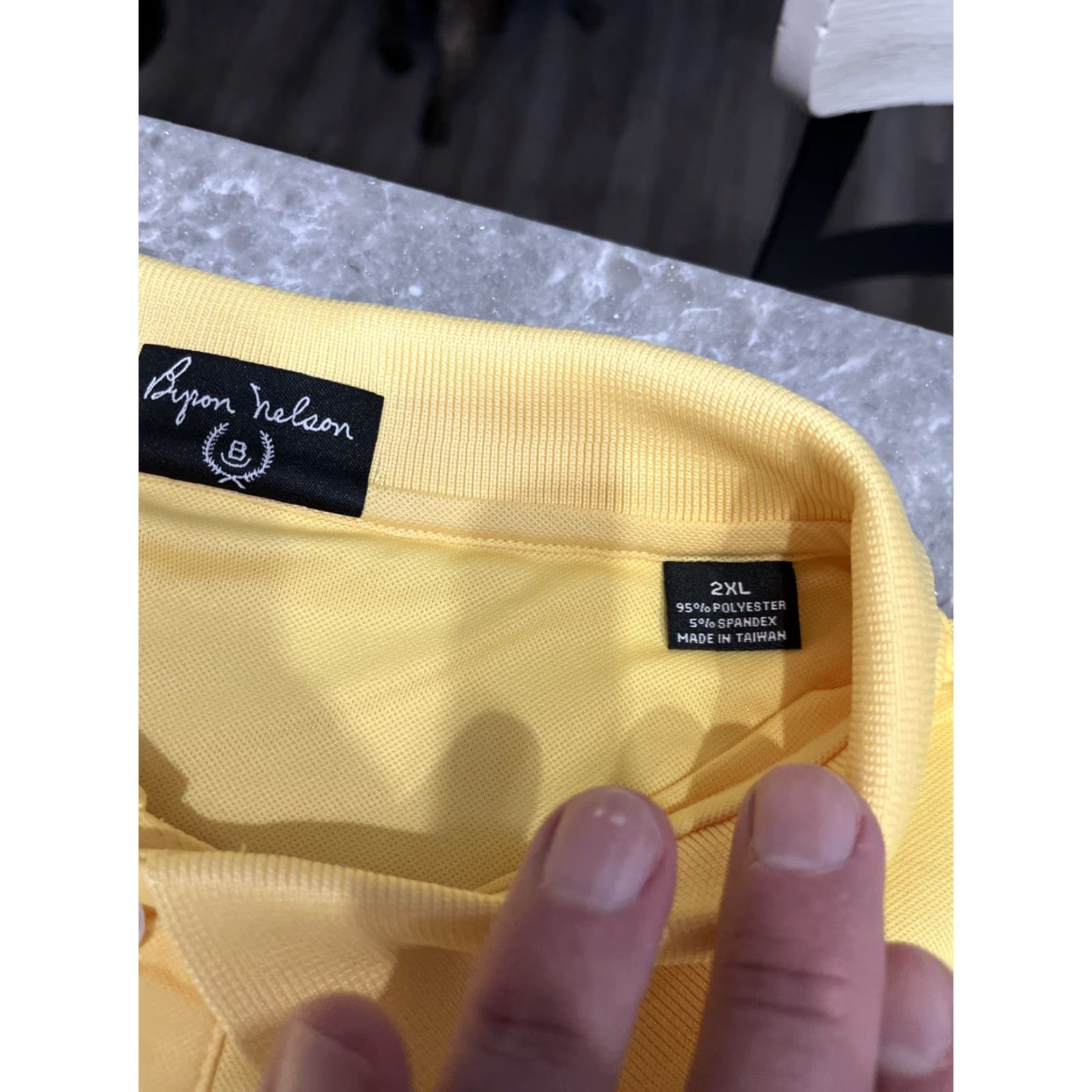 Vintage Byron Nelson Polo Shirt Mens 2XL Cardinal Logo Yellow Golf Performance DriWay Breathable Lightweight Moisture Wicking Short Sleeve Collared Shirt Size US XXL / EU 58 / 5 - 5 Thumbnail