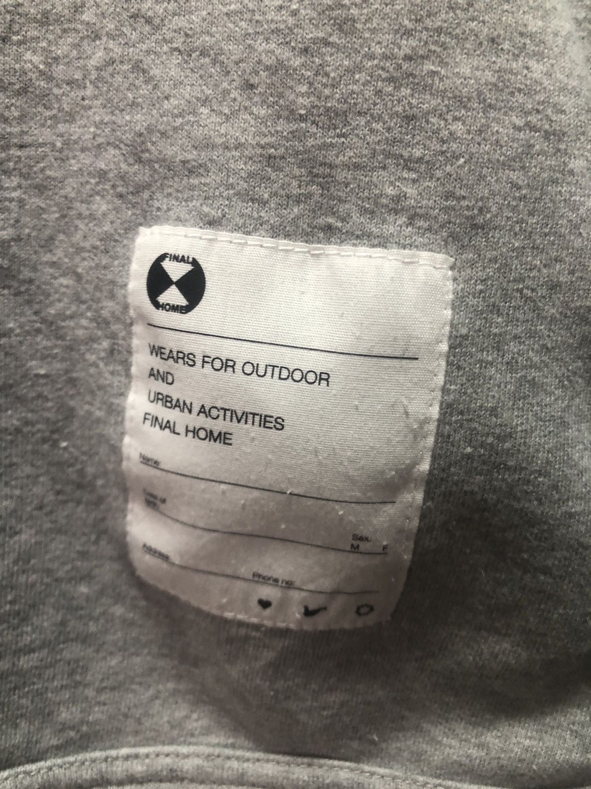 Final Home FINAL HOME Hoodie Sweatshirt Double Button Japan Size US S / EU 44-46 / 1 - 2 Thumbnail