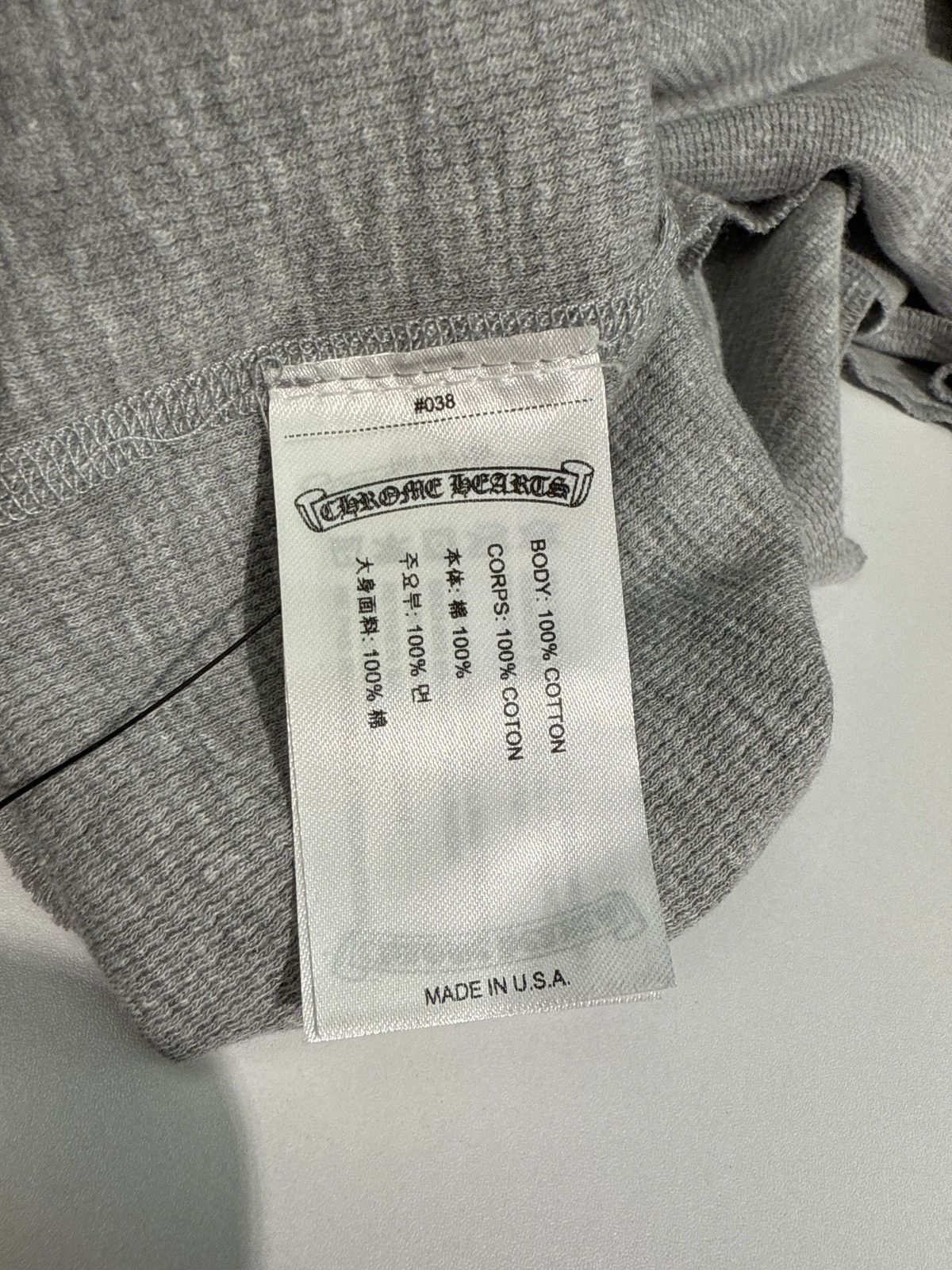 Chrome Hearts New Chrome Hearts Scroll Logo Thermal Long Sleeve Size US L / EU 52-54 / 3 - 4 Thumbnail