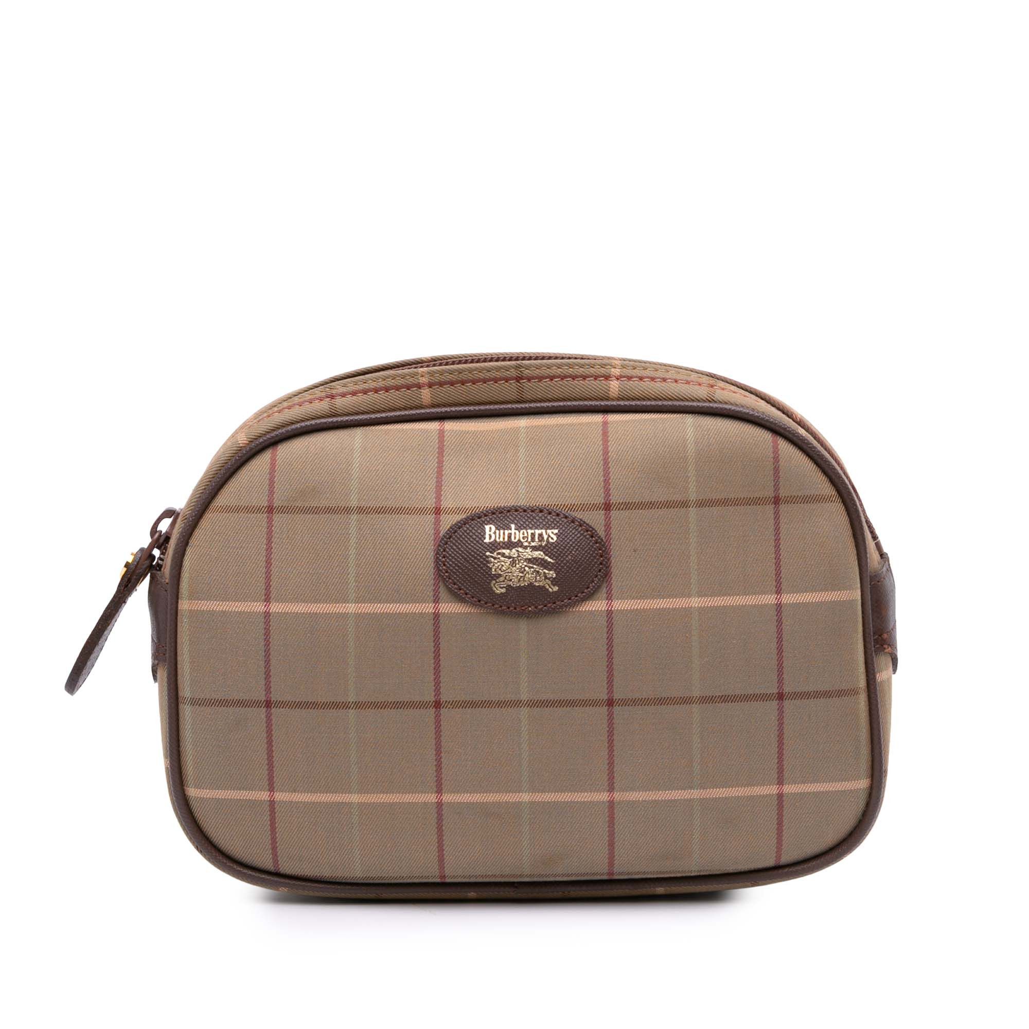 Burberry Burberry Vintage Check Canvas Clutch Size ONE SIZE - 1 Thumbnail