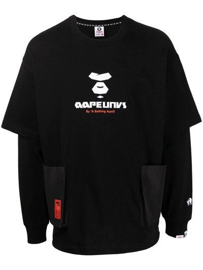 Aape Crewneck Cargo LS T-Shirt Size US XL / EU 56 / 4 - 3 Thumbnail