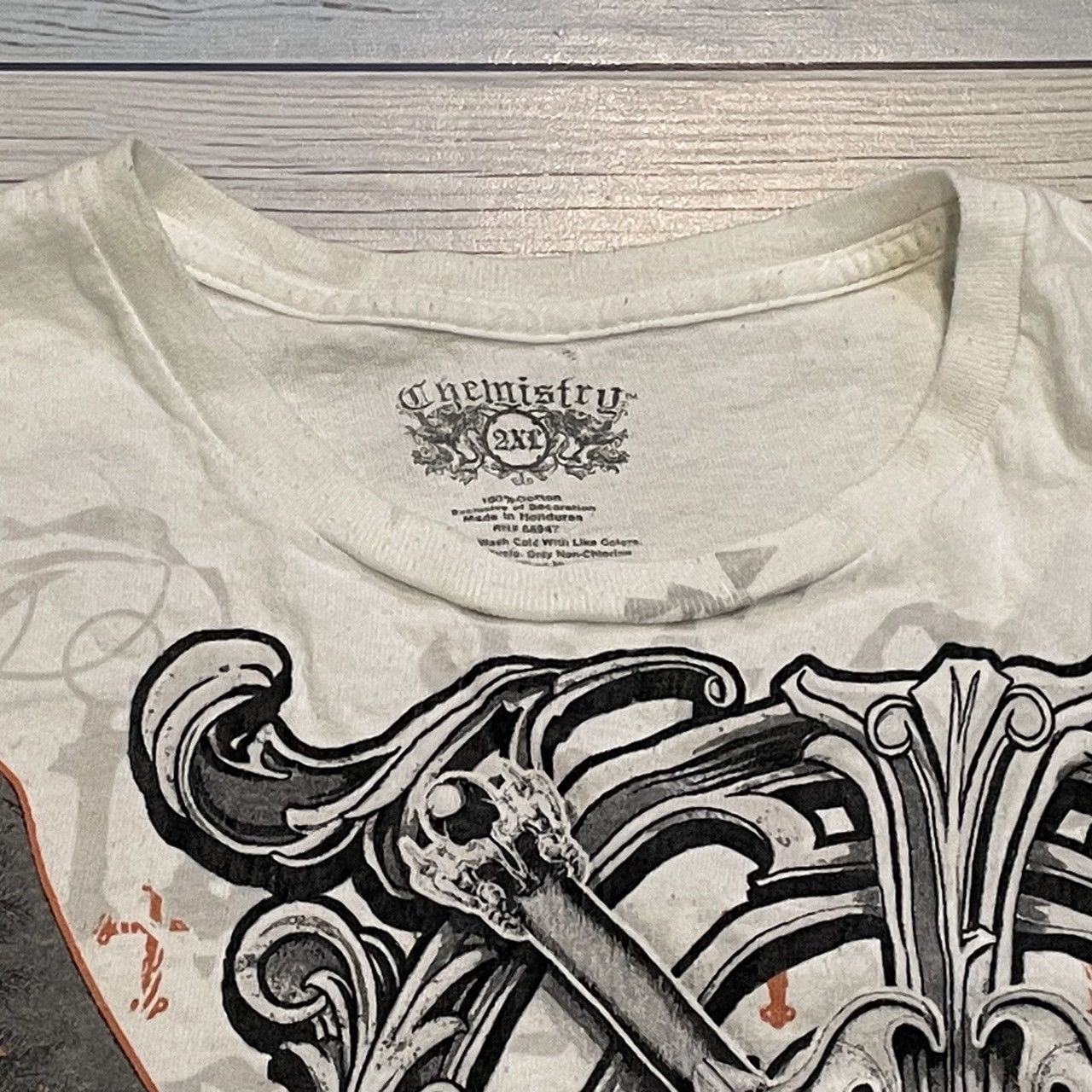 Affliction × Ed Hardy × Tapout Rare Wings Cross Tee Y2K Affliction Style Size US XXL / EU 58 / 5 - 5 Thumbnail