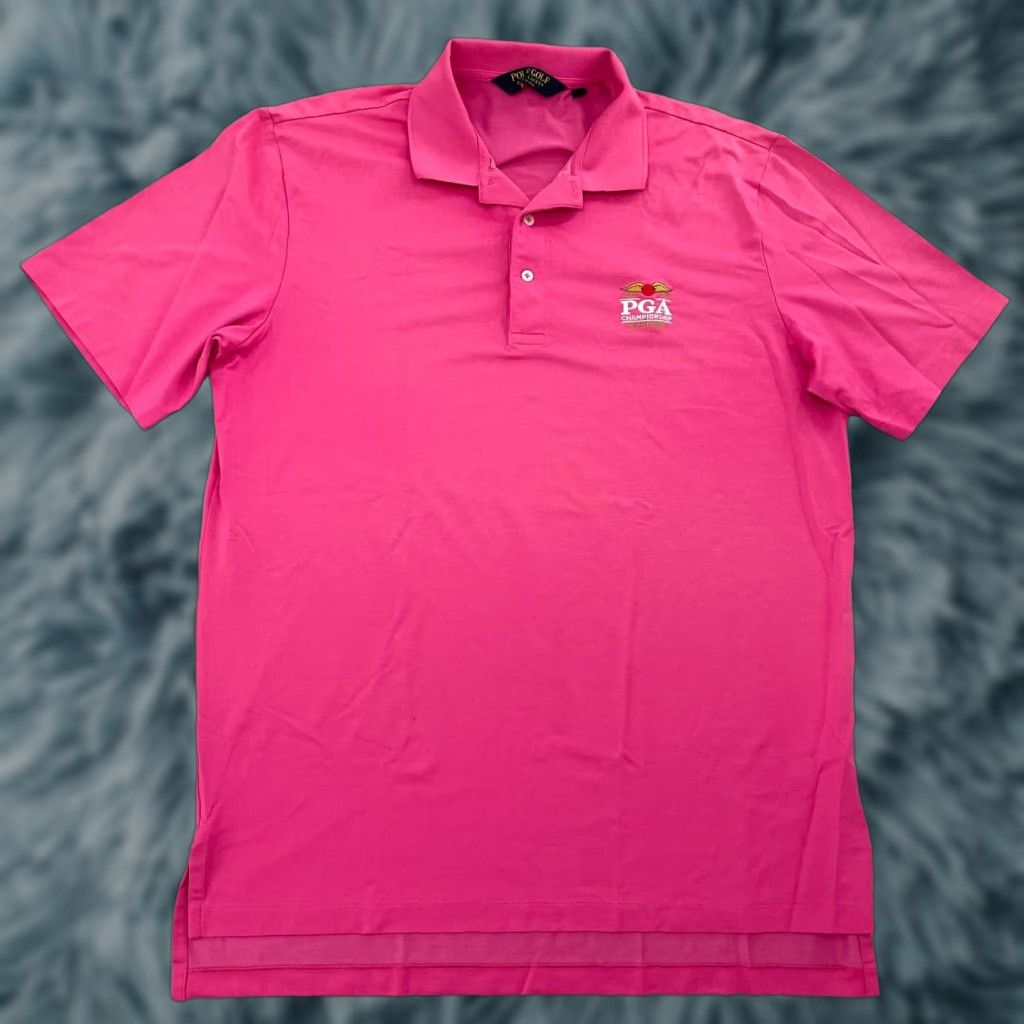 Ralph Lauren VINTAGE Polo Golf Ralph Lauren Shirt Adult Large Pink Polo PGA Championship Baltusrol L Size US L / EU 52-54 / 3 - 1 Thumbnail