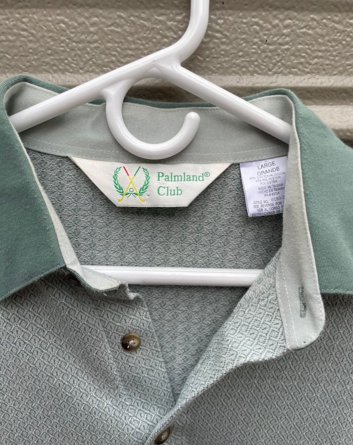 Other Vintage Palmland Club Polo Shirt Green Collar Mens Large Size US L / EU 52-54 / 3 - 4 Thumbnail