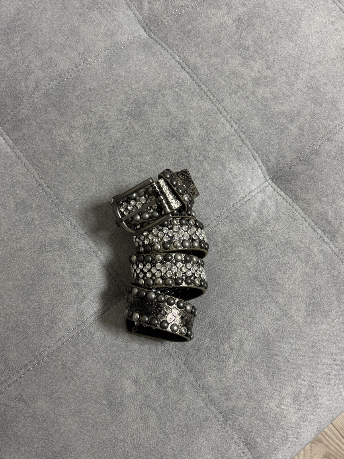 Japanese Brand × Vintage Vintage Y2K leather avant garde glamour belt Size ONE SIZE - 9 Thumbnail
