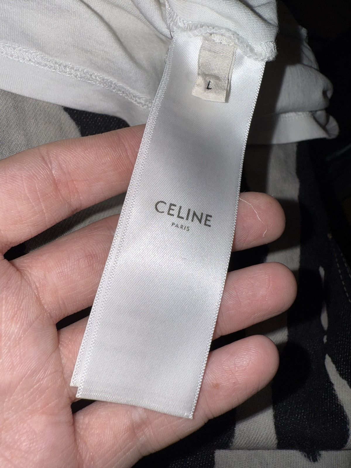 Celine Celine Classic Logo Tee Size US L / EU 52-54 / 3 - 4 Thumbnail