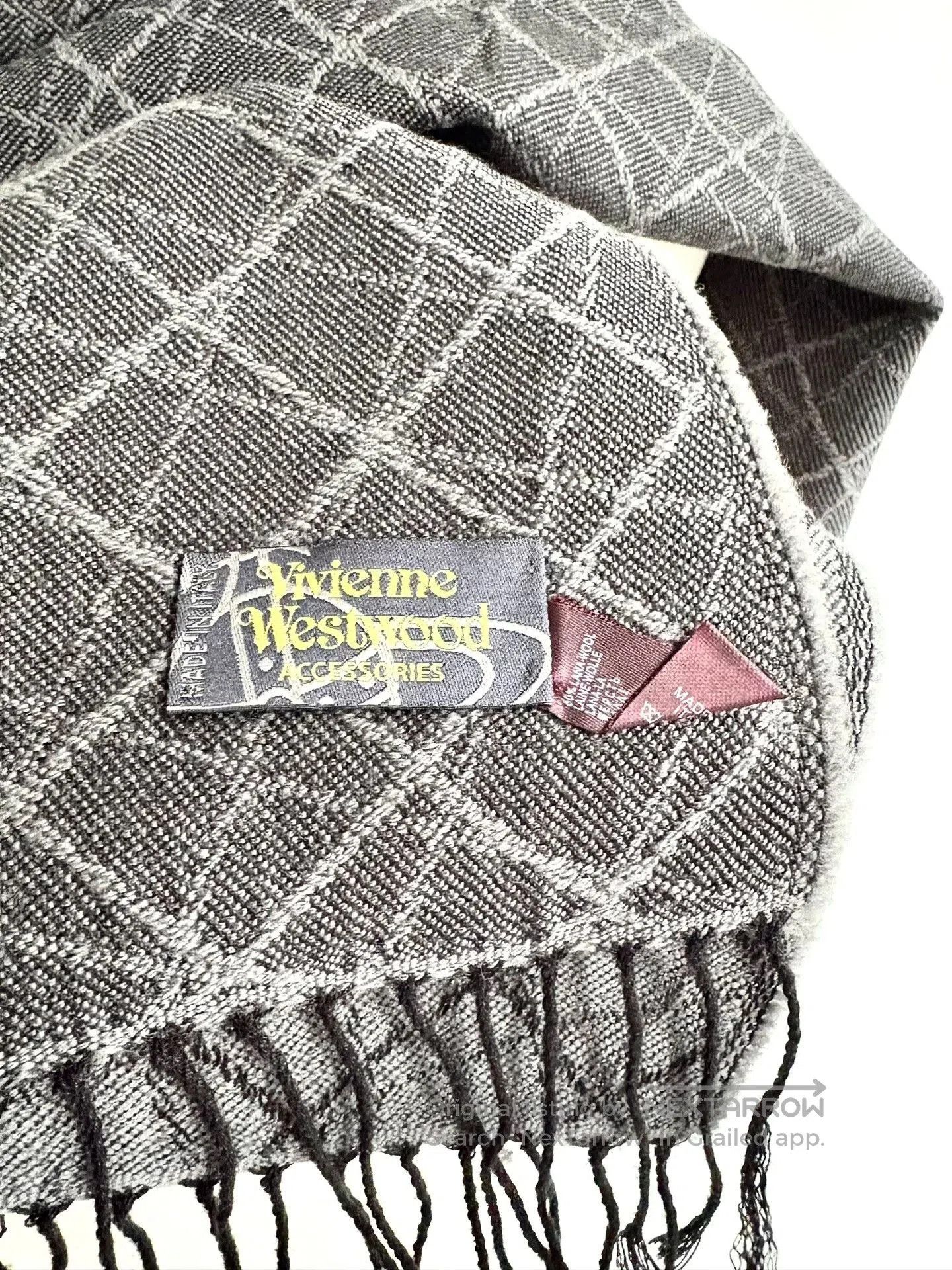 Vivienne Westwood vivienne westwood black gray diamond pattern scarf. Size ONE SIZE - 7 Thumbnail