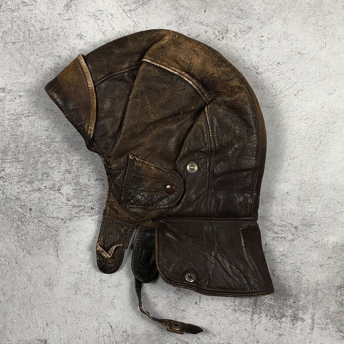 Vintage Rare Vintage 1920s–1930s Leather Aviator Flying Helmet Size ONE SIZE - 4 Thumbnail