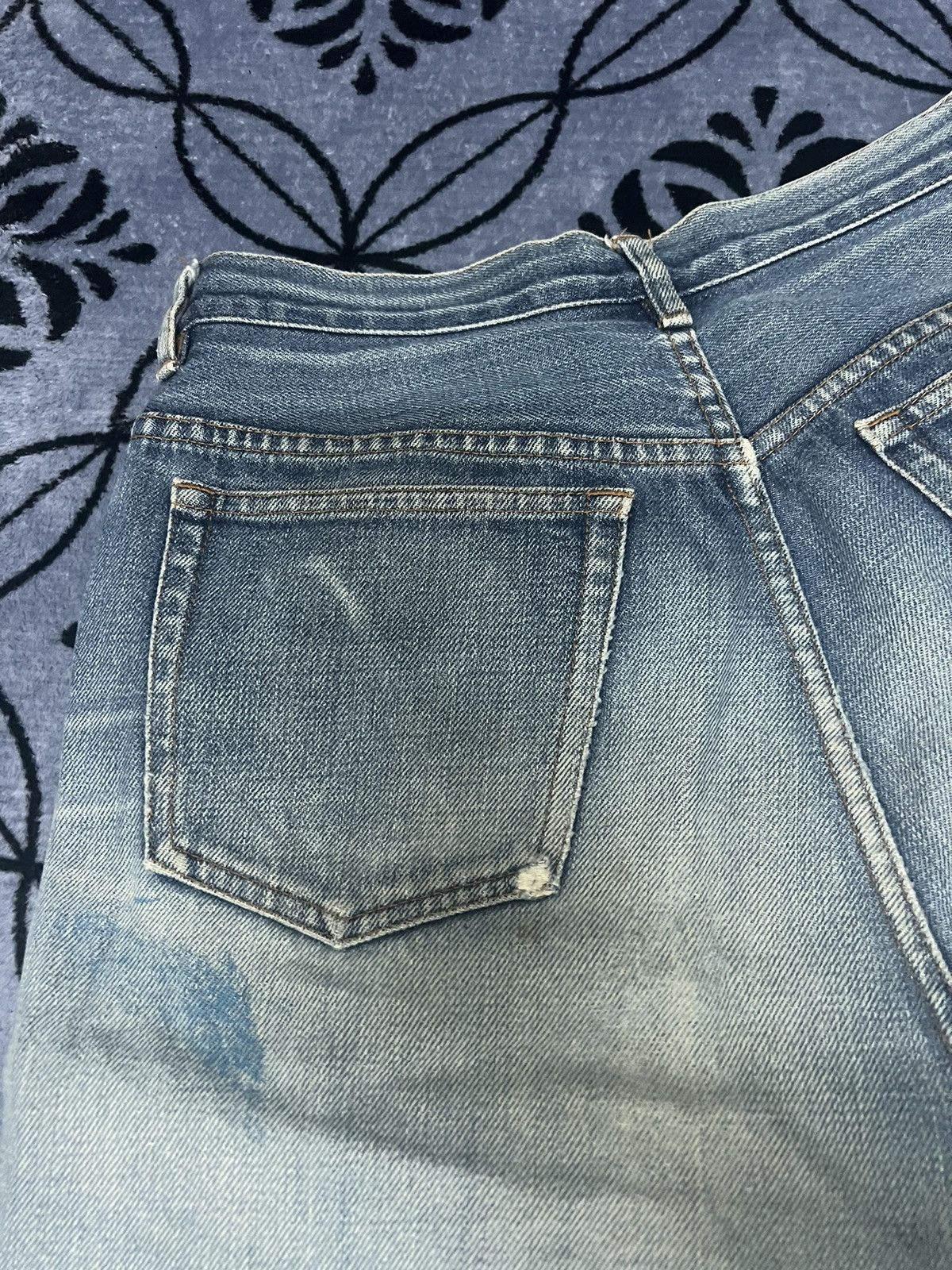 A.P.C. × Vintage A.P.C - Rue De Fleurus Paris Selvedge Button Fly Distressed Size US 29 - 9 Thumbnail