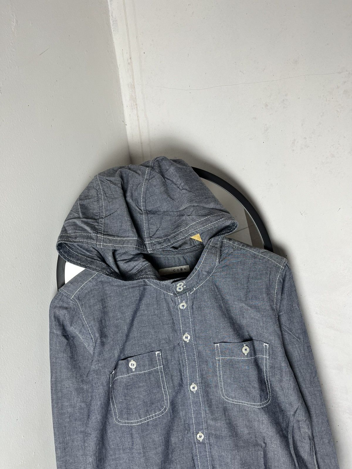 Japanese Brand Delete today🔥coen double pocket button shirt hooded /cdg/ Size US M / EU 48-50 / 2 - 3 Thumbnail
