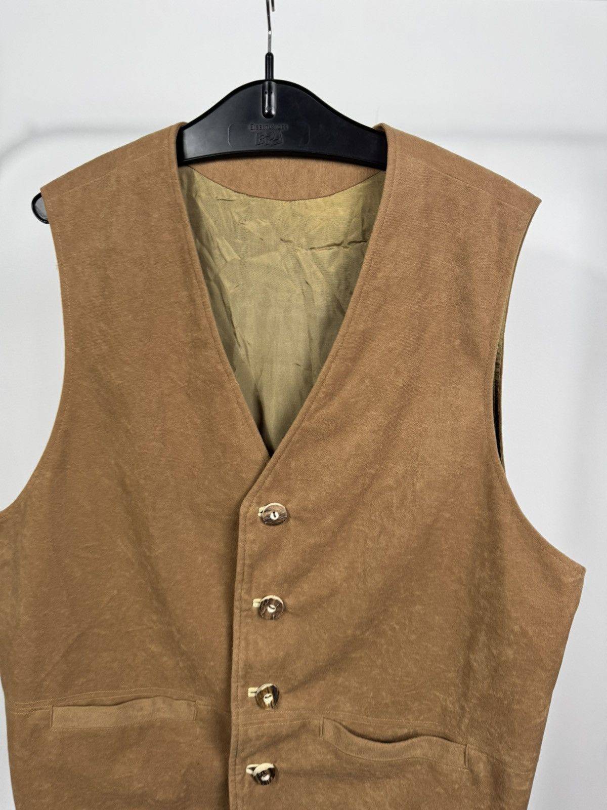 Other Vintage Light Brown Leather Vest Western Biker Waistcoat Size US L / EU 52-54 / 3 - 3 Thumbnail