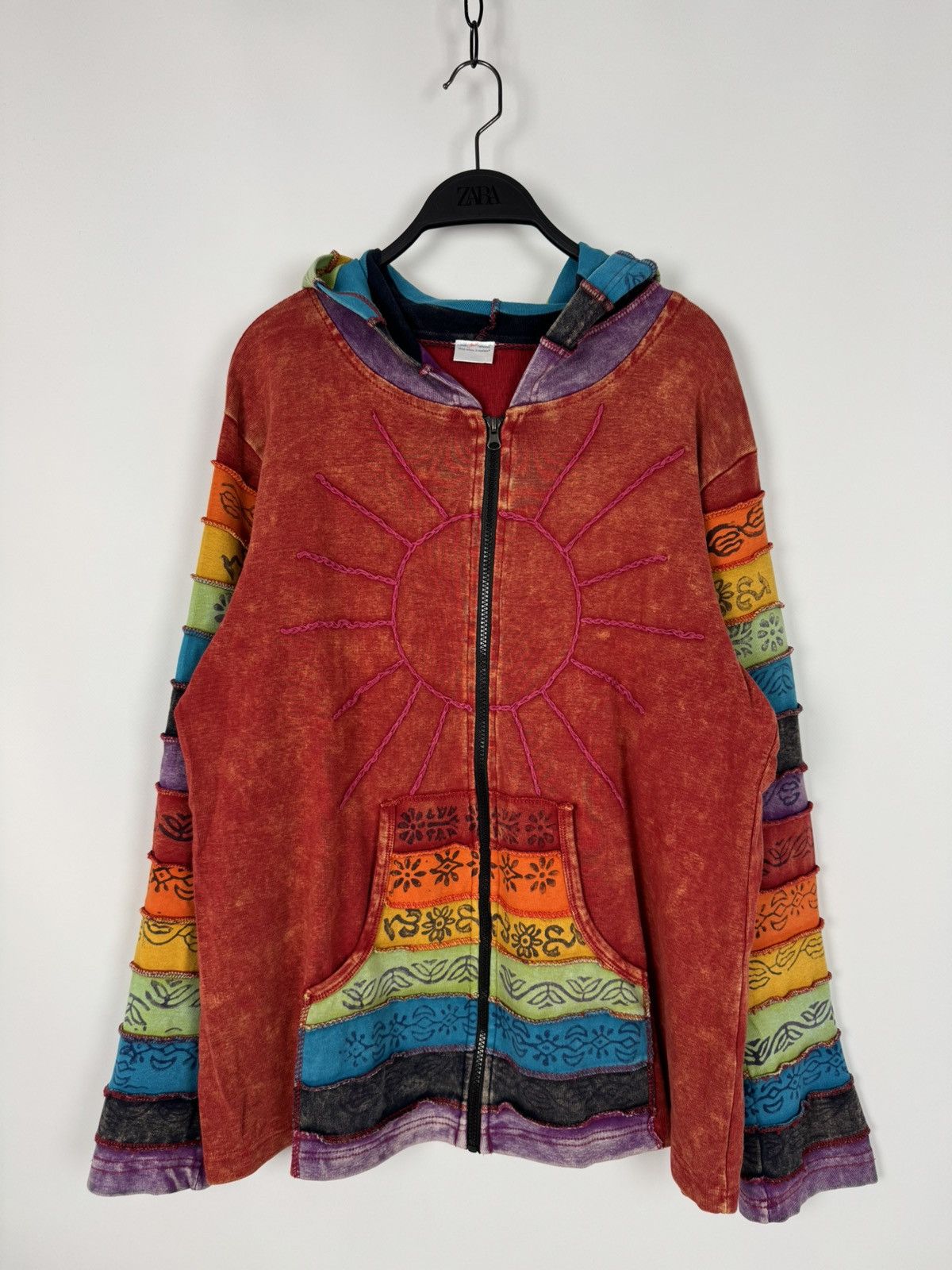 Y2K Vintage Creater Network Nepalese Fairy Patchwork Hoodie