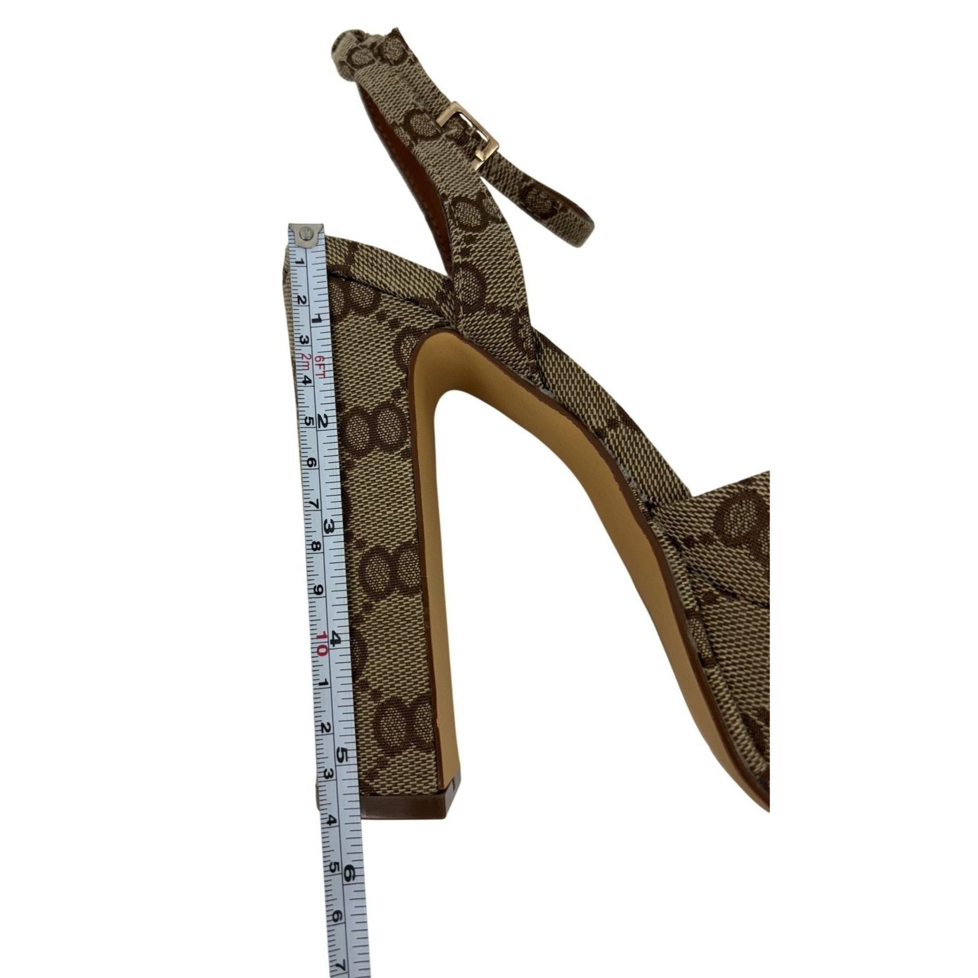 Other LILIANA / Josy-6 / Beige Monogram / Platform / Heels With A Size US 9 / IT 39 - 8 Thumbnail
