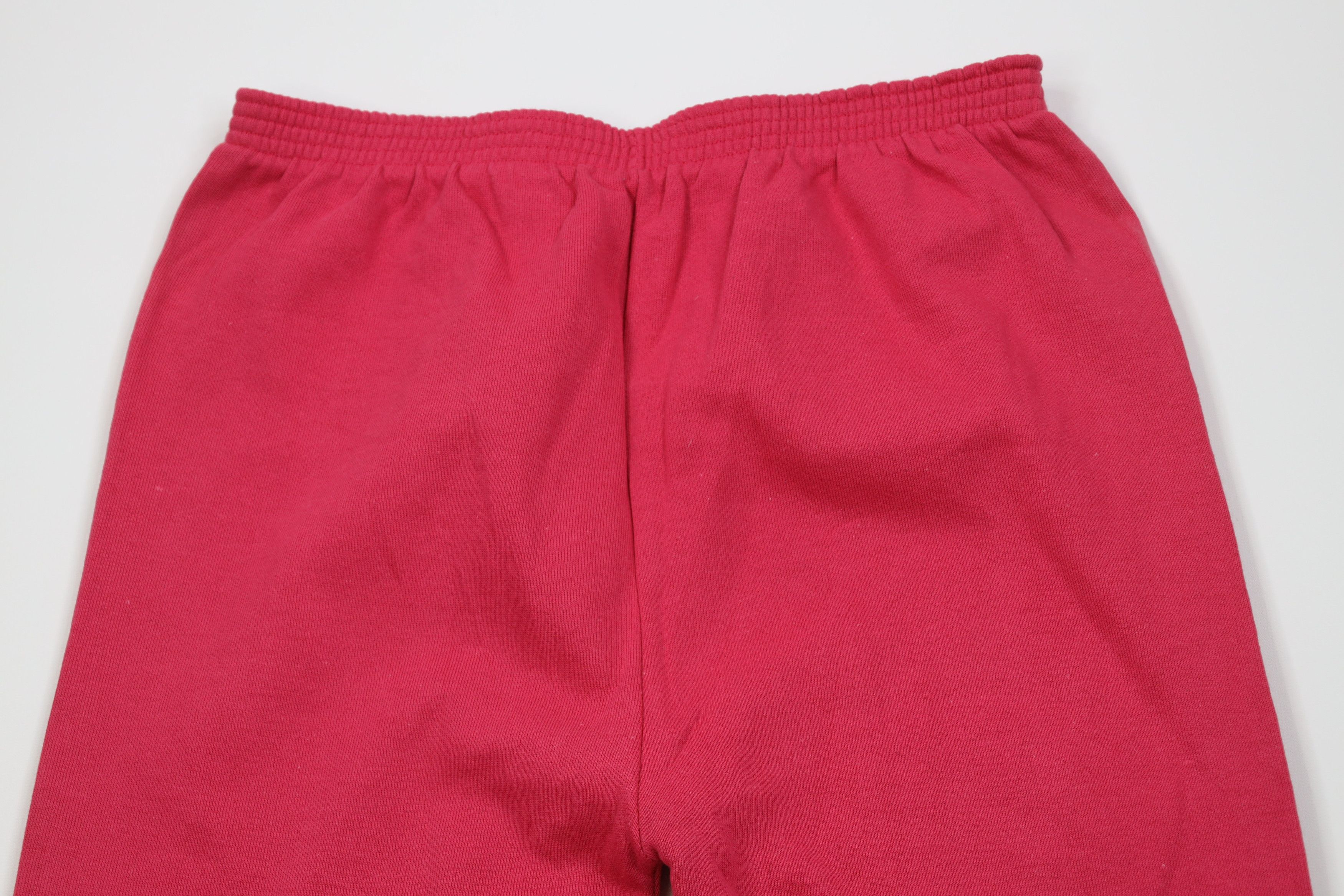 Vintage Vintage 70s Streetwear Cuffed Sweatpants Joggers Pink USA Size 29" - 2 Thumbnail