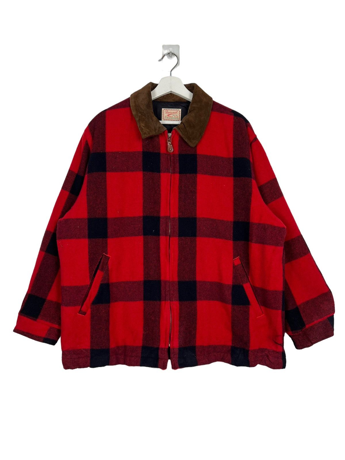 Japanese Brand 🔥 VINTAGE BARONET PLAIND CHECK WOOL JACKET Size US M / EU 48-50 / 2 - 3 Thumbnail