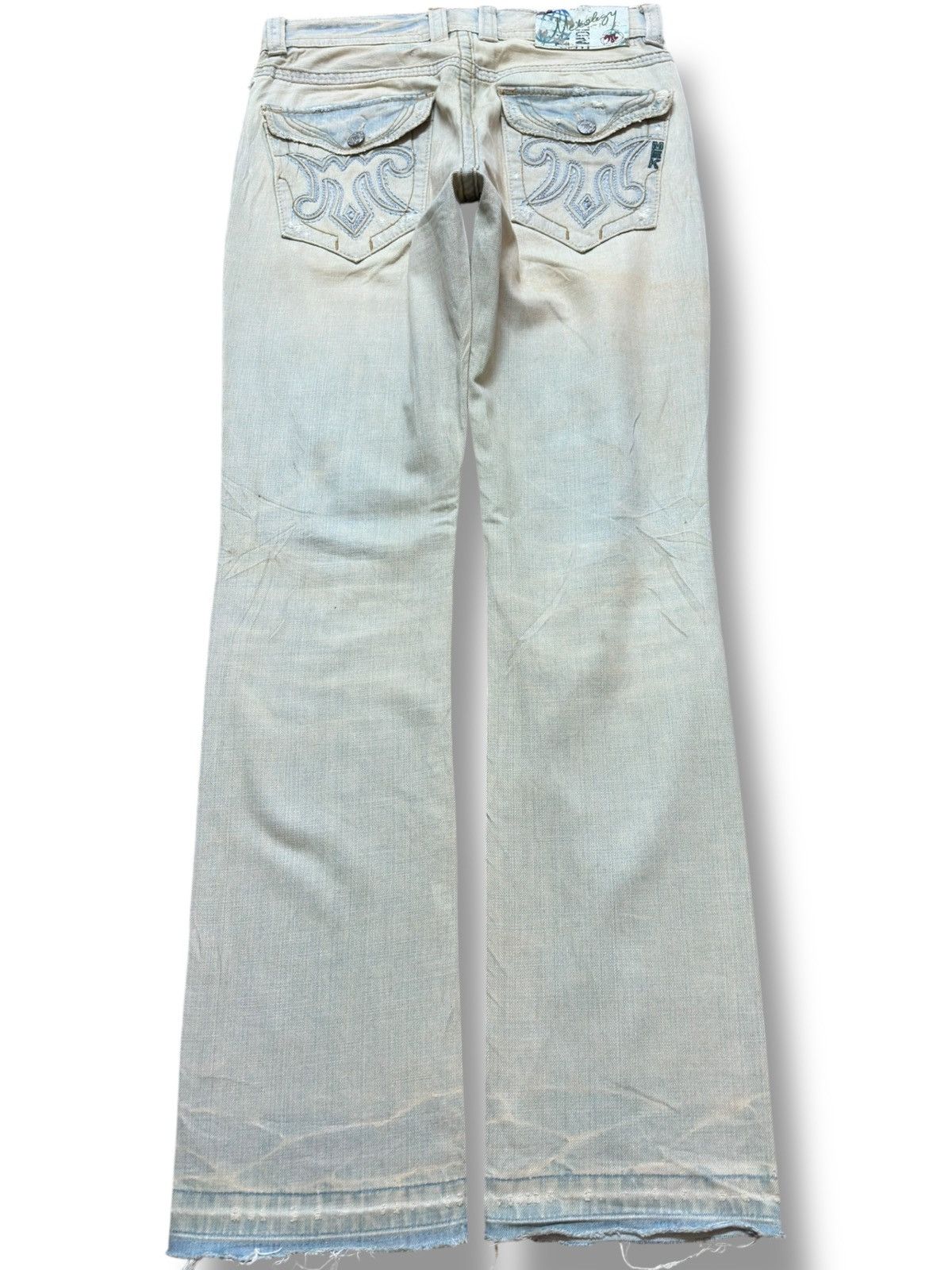 Mek Denim Vintage MekDenim Faded Mudwash Distressed Denim Size US 33 - 5 Thumbnail