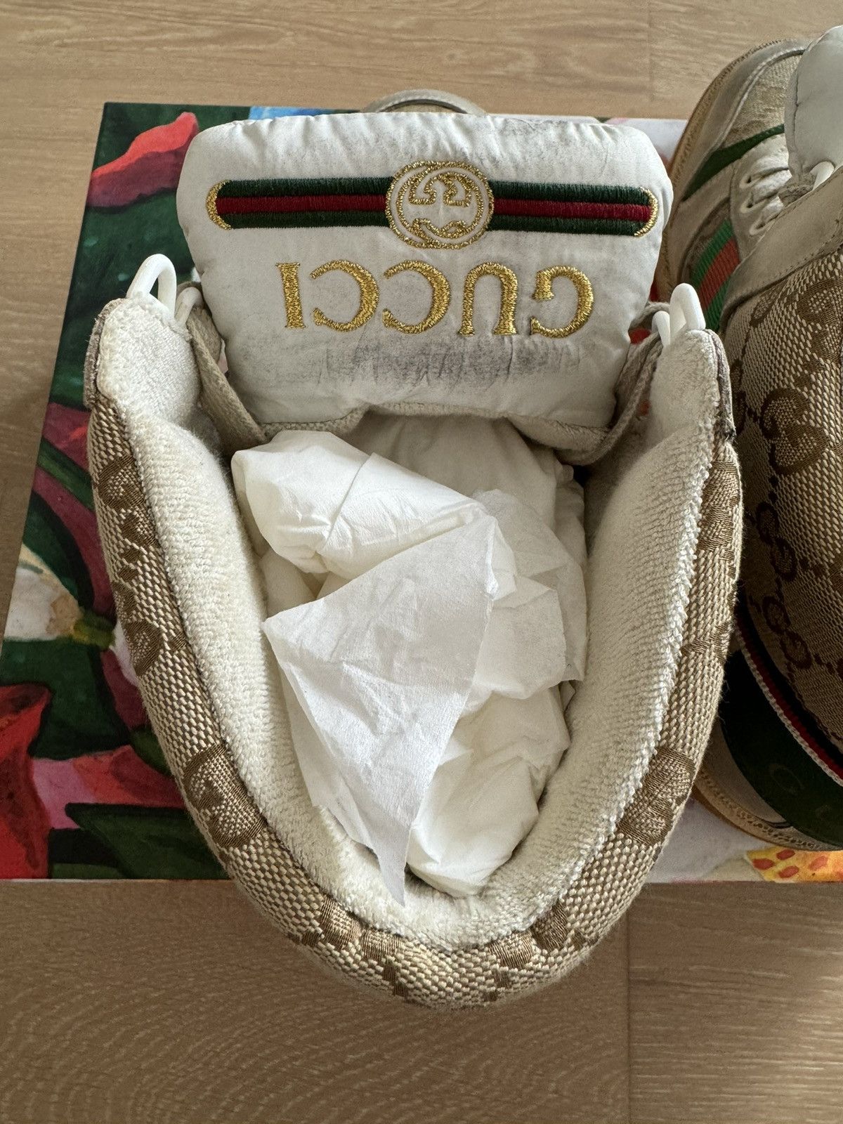 Gucci Gucci Men’s Screener GG High-Top Sneakers Size US 7.5 / EU 40-41 - 16 Thumbnail