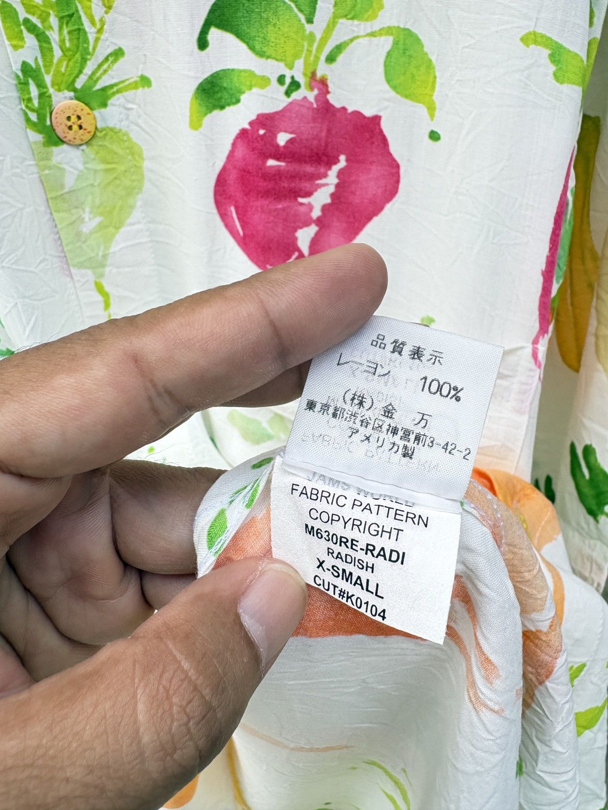 Jams World Foodart by Jams World vegetables print rayon shirt Size US XS / EU 42 / 0 - 11 Thumbnail
