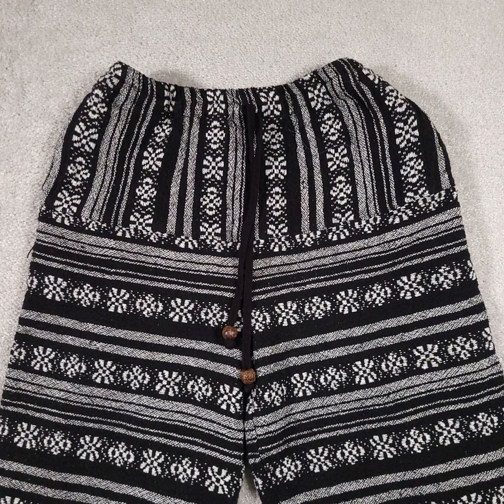 HARE Harem Pants Jogger Women Small Black Cotton Knit Drawstring Elastic Waist Pockets Tapered Inseam 25in From Harempants.com Size 28" / US 6 / IT 42 - 3 Thumbnail