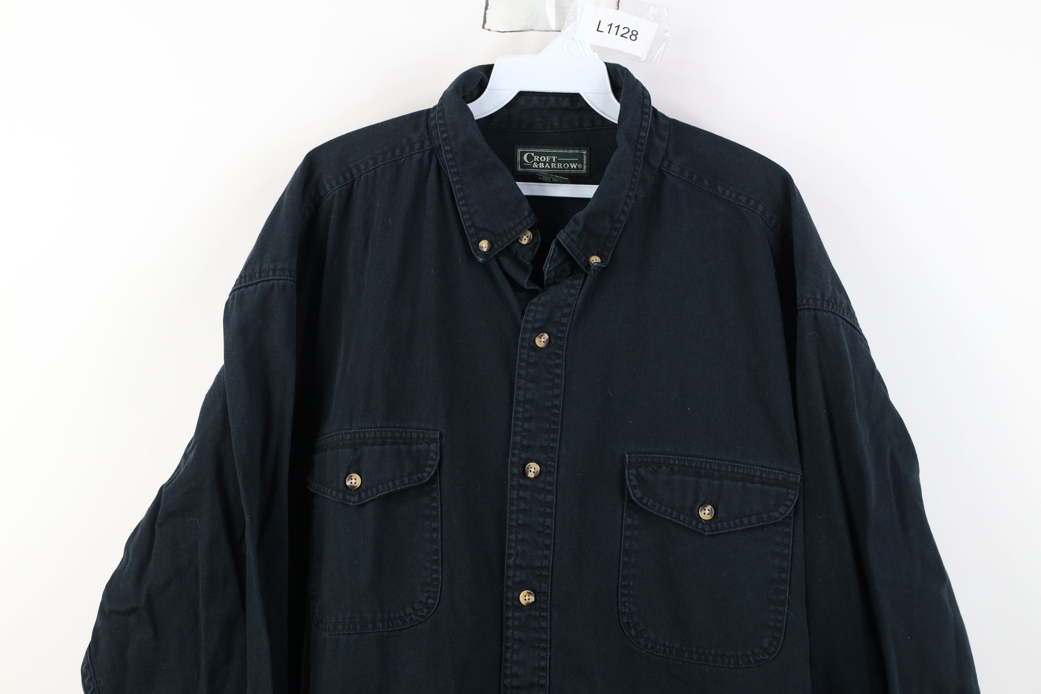 Vintage Vintage 90s Streetwear Twill Collared Button Down Shirt Size US XL / EU 56 / 4 - 2 Thumbnail