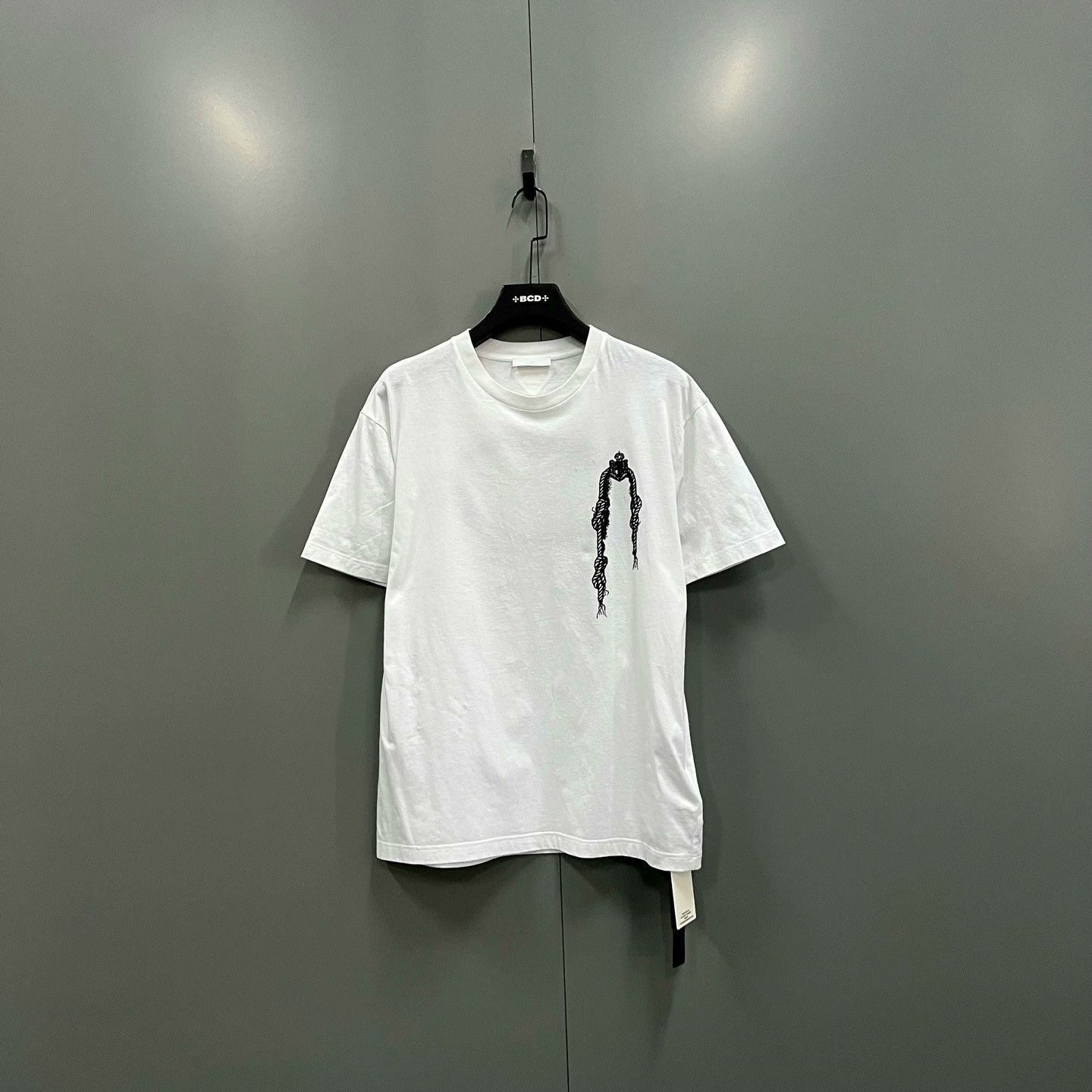 Prada PRADA White Printed Short-Sleeve T-Shirt Size US L / EU 52-54 / 3 - 1 Thumbnail