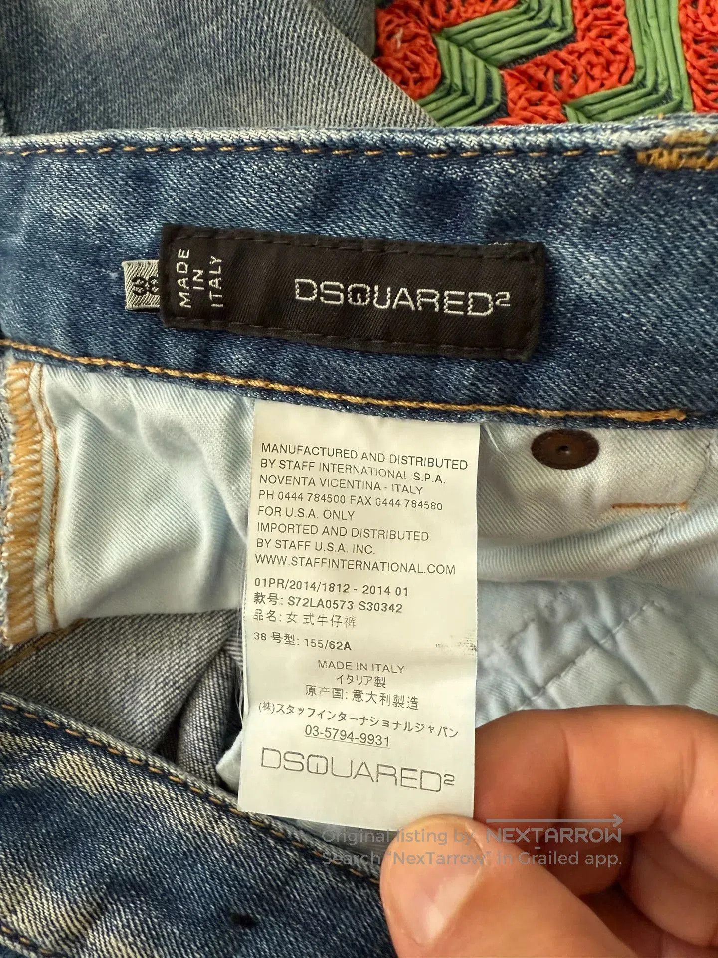 Dsquared2 DSQUARED2 Women's Blue Denim Cropped Pants. Size 37" - 8 Thumbnail