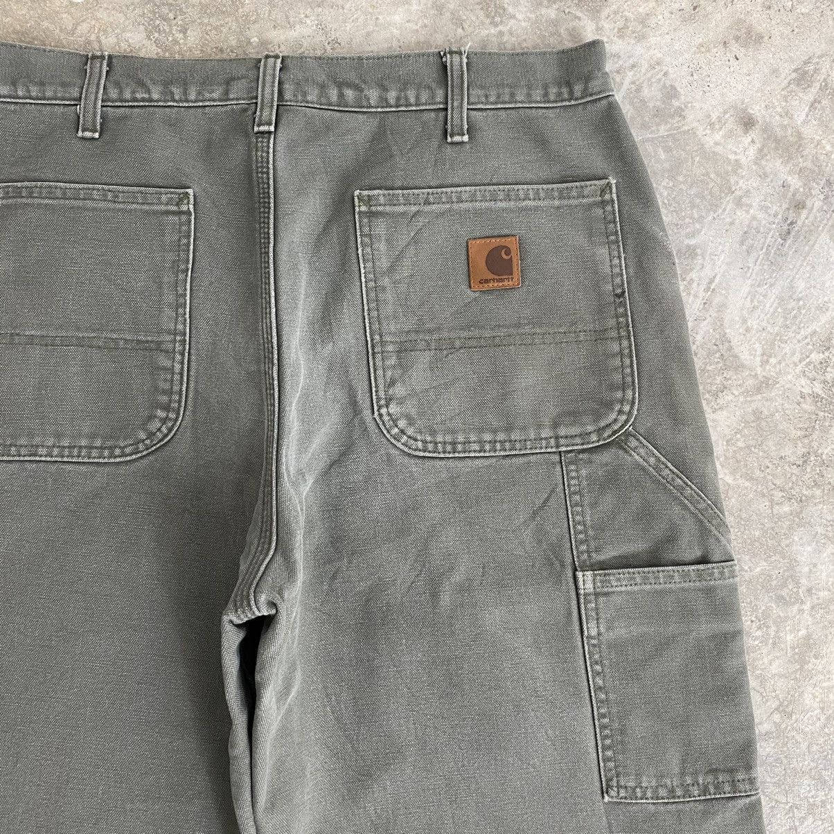 Carhartt VTG Carhartt Blanket Lined Moss Green Carpenter Pants Size US 33 - 23 Thumbnail