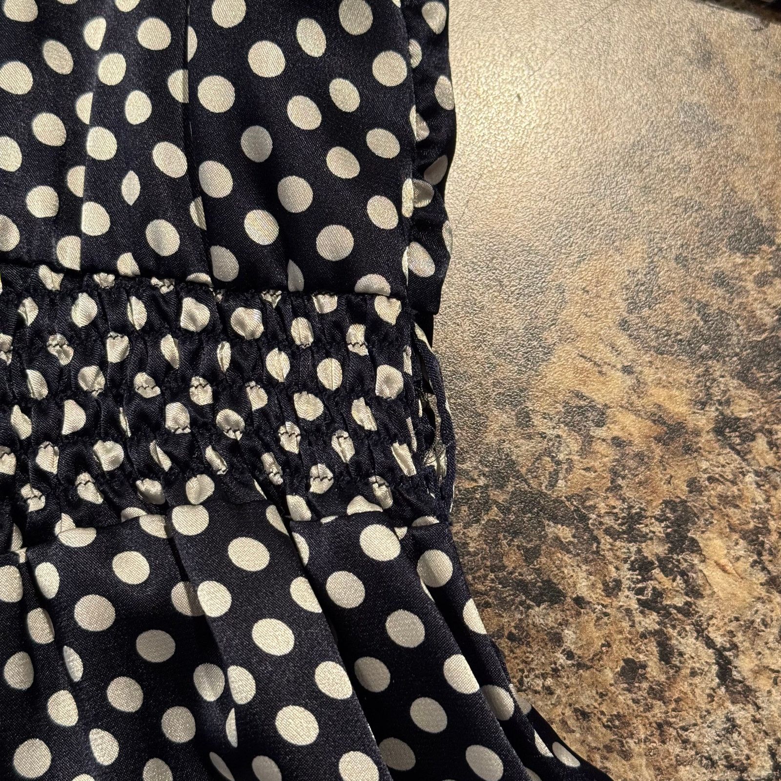 Bcbgmaxazria BCBGMaxazria Top Polka Dot Black White Boho Y2K Babydoll M Size M / US 6-8 / IT 42-44 - 7 Thumbnail
