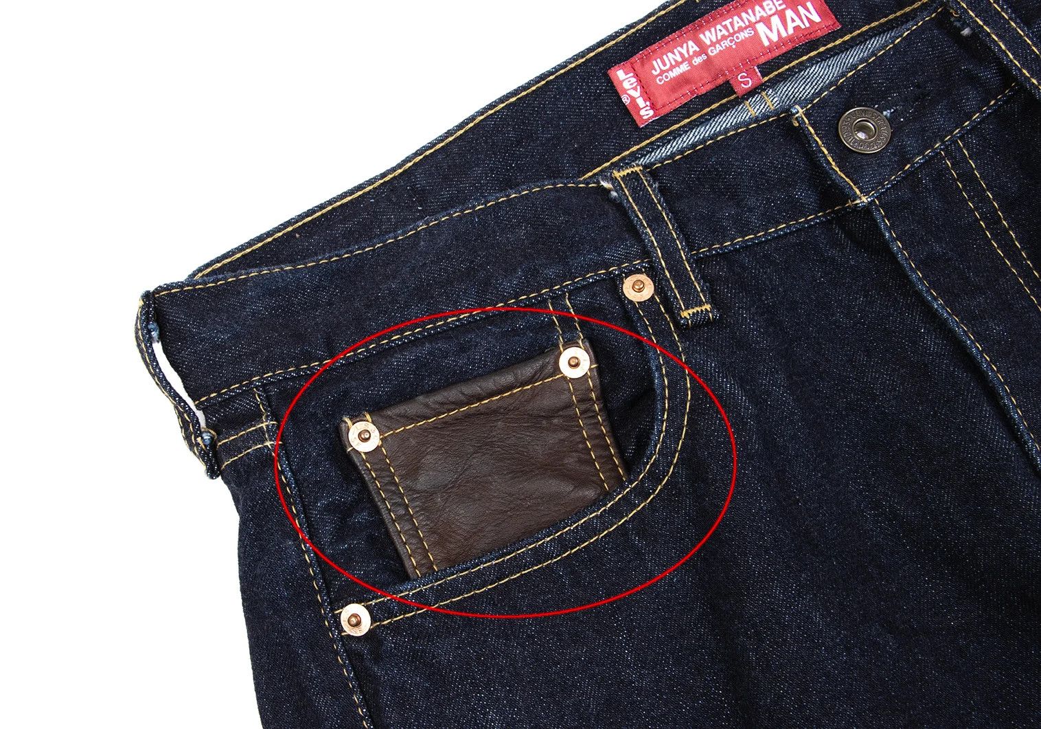 Junya Watanabe Indigo Denim Set with Leather Patch Pockets, Size M Size US 30 / EU 46 - 12 Thumbnail